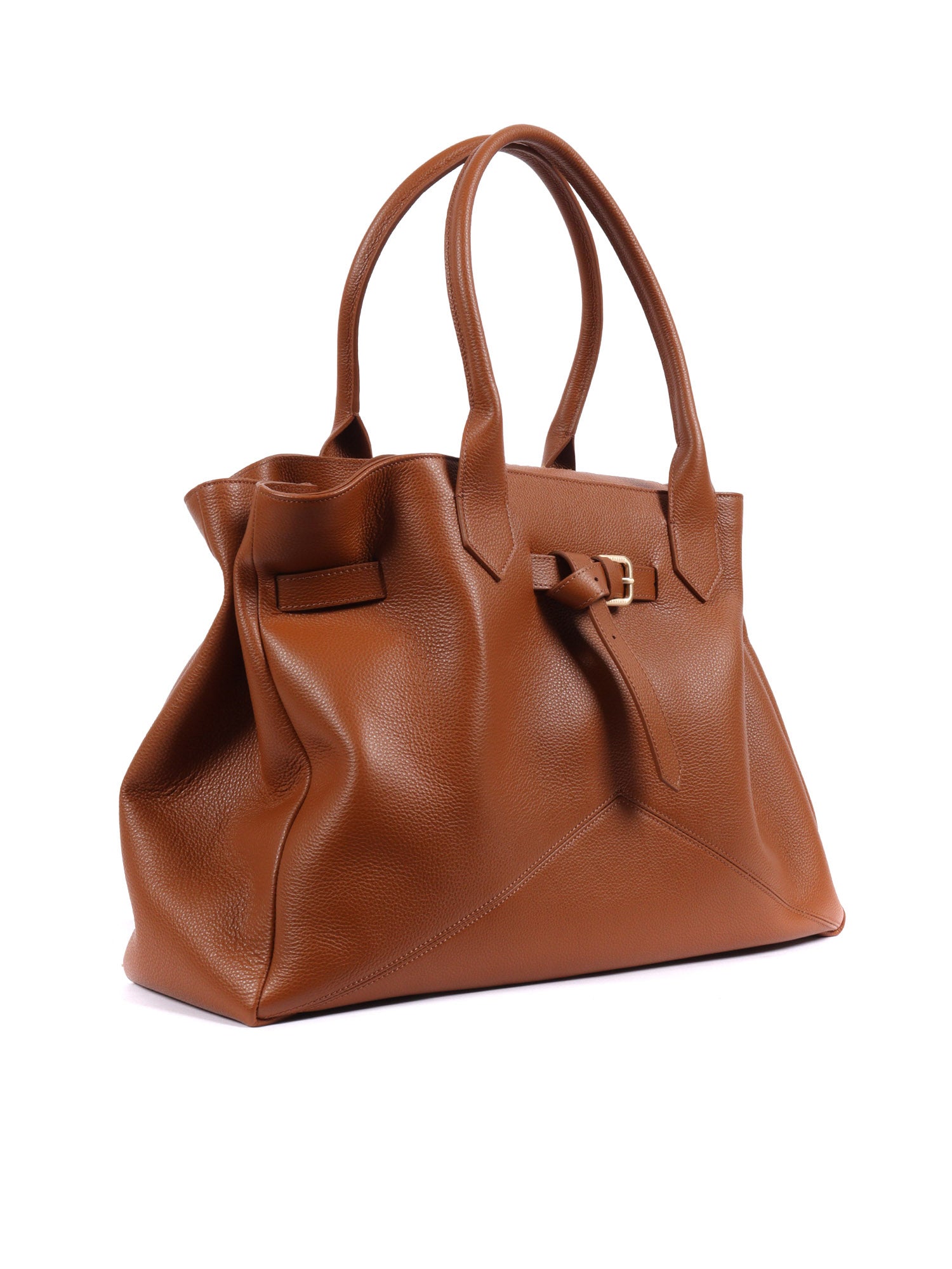KATE BAG L Brown Calf Leather Small Grain
