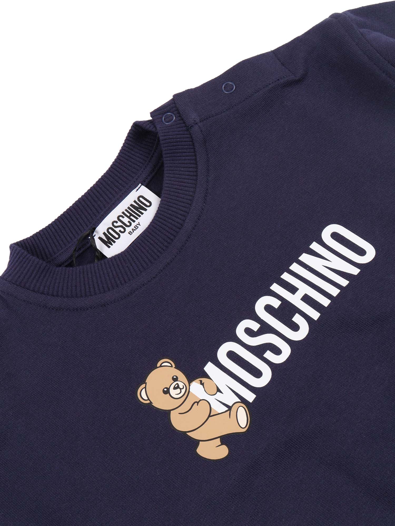 Crewneck Sweater Blue Cotton