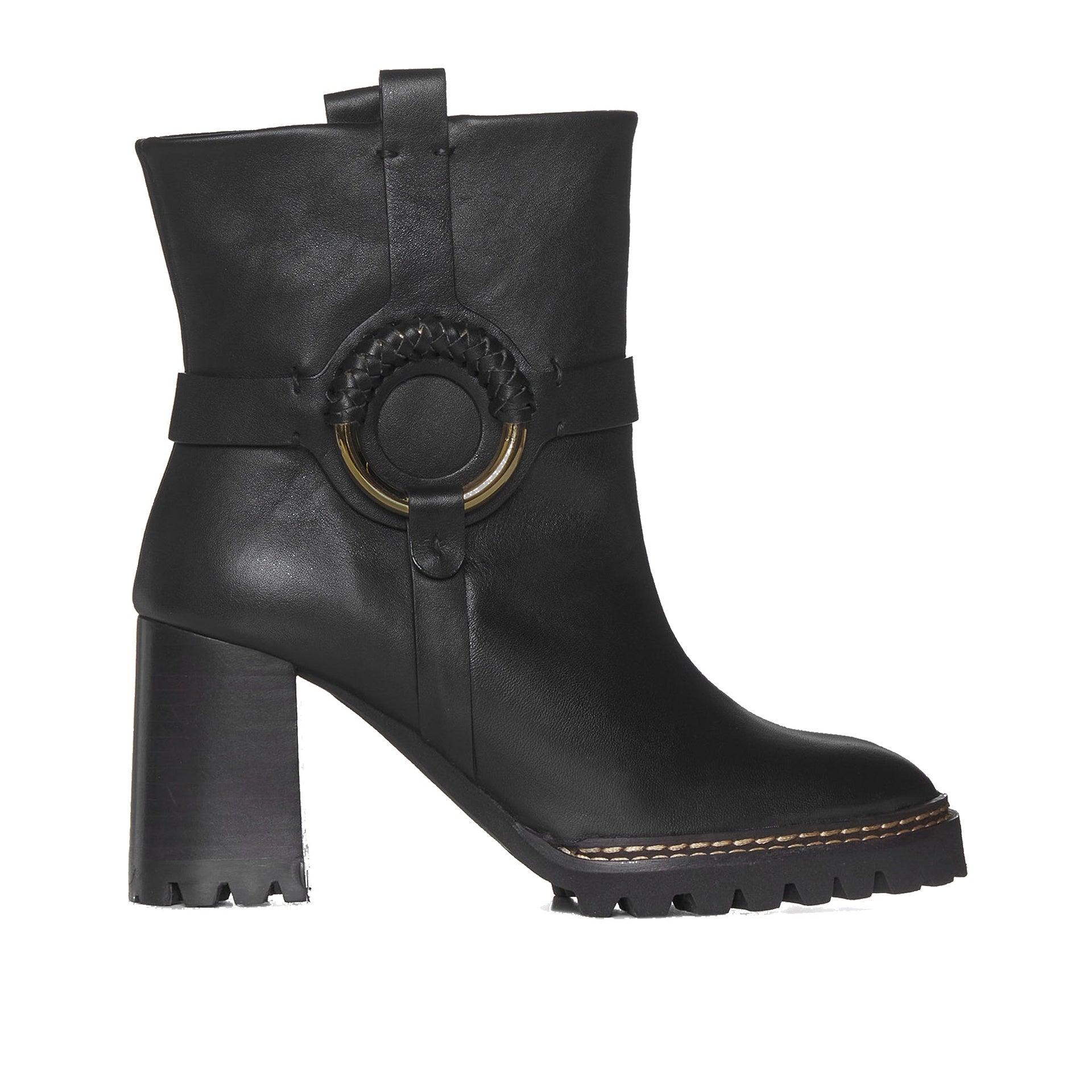 See By Chloe Hana Leather Boots Black Calf
