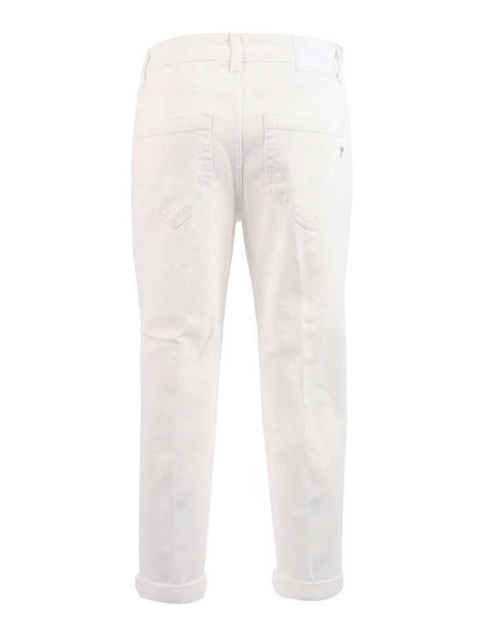 KOONS BOT GIOIE PANTS White Cotton Elastane Jean
