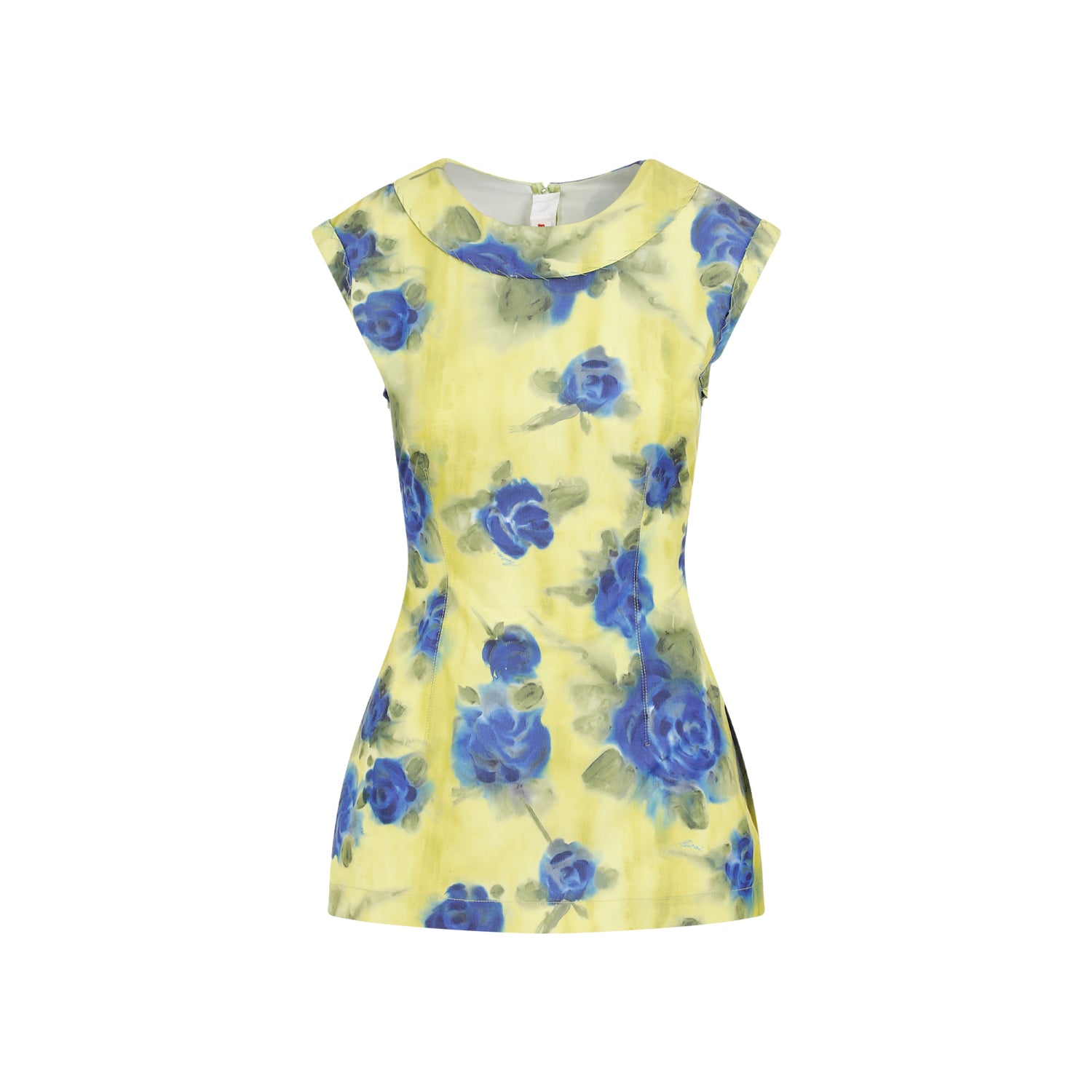 Polyester Top Yellow & Orange Cotton