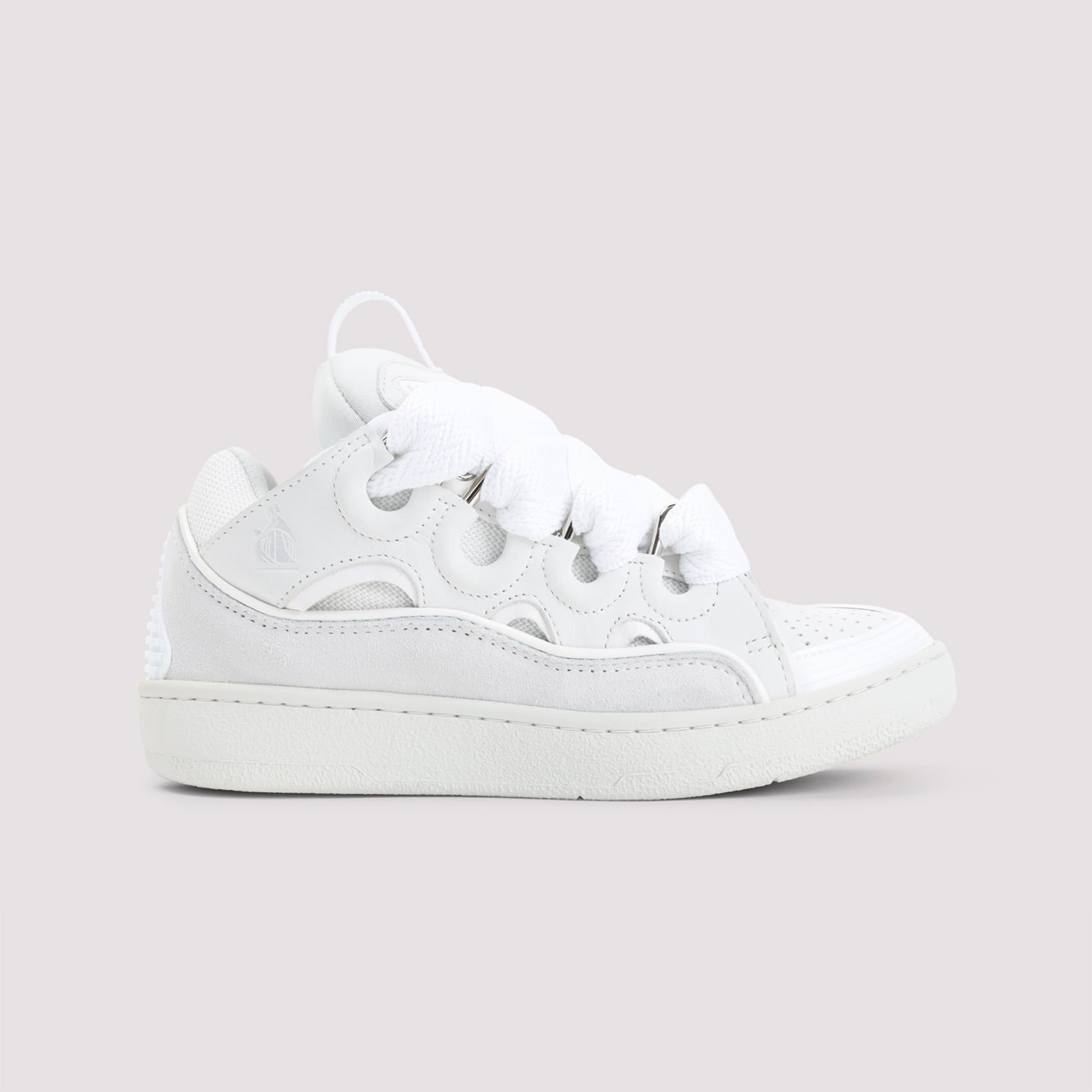 Curb Sneakers White Calf Leather Polyester Rubber Shoe