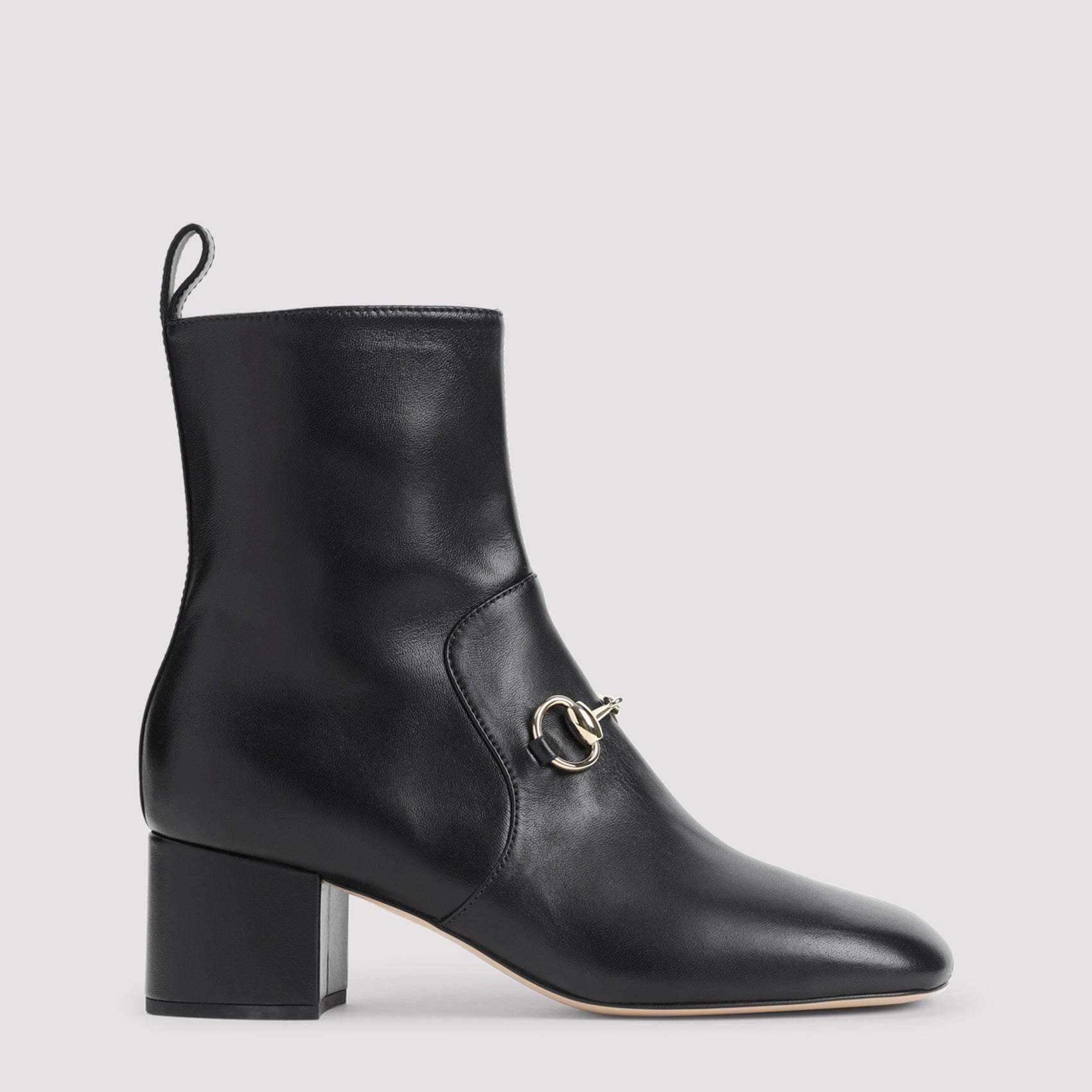 Lady Horsebit Boots Black Leather Shoe