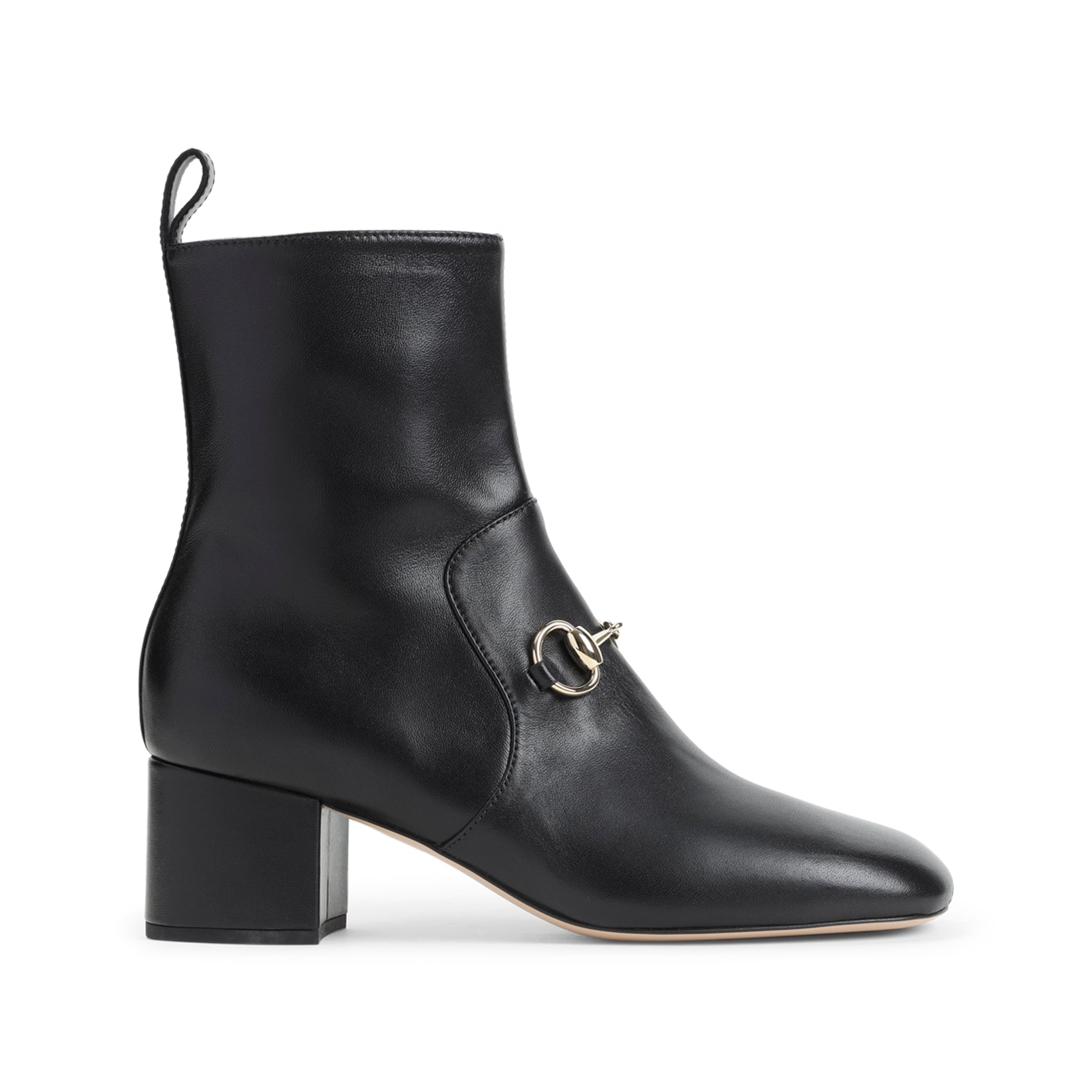Lady Horsebit Boots Black Leather Shoe
