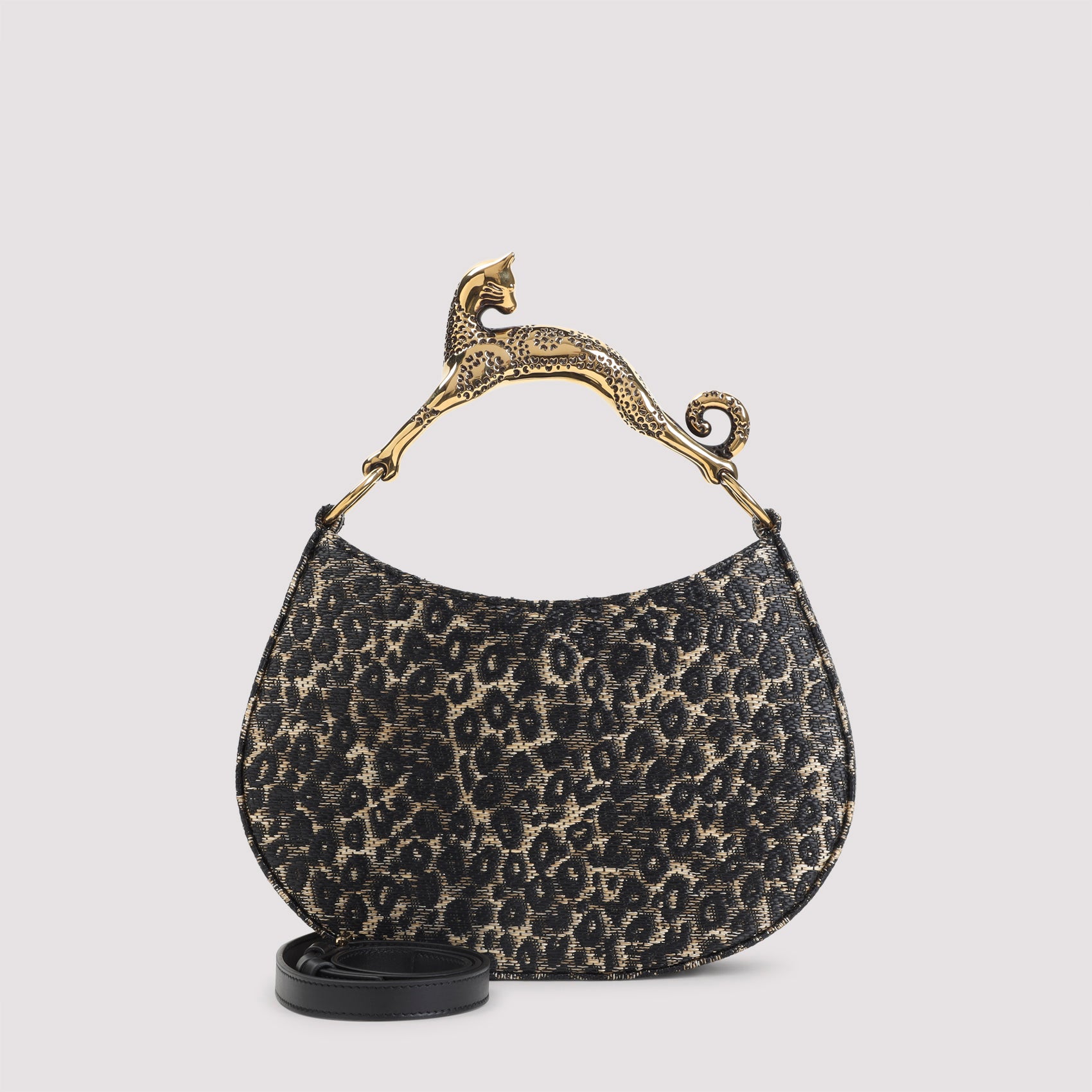 Cat Handle Handbag Black Bag