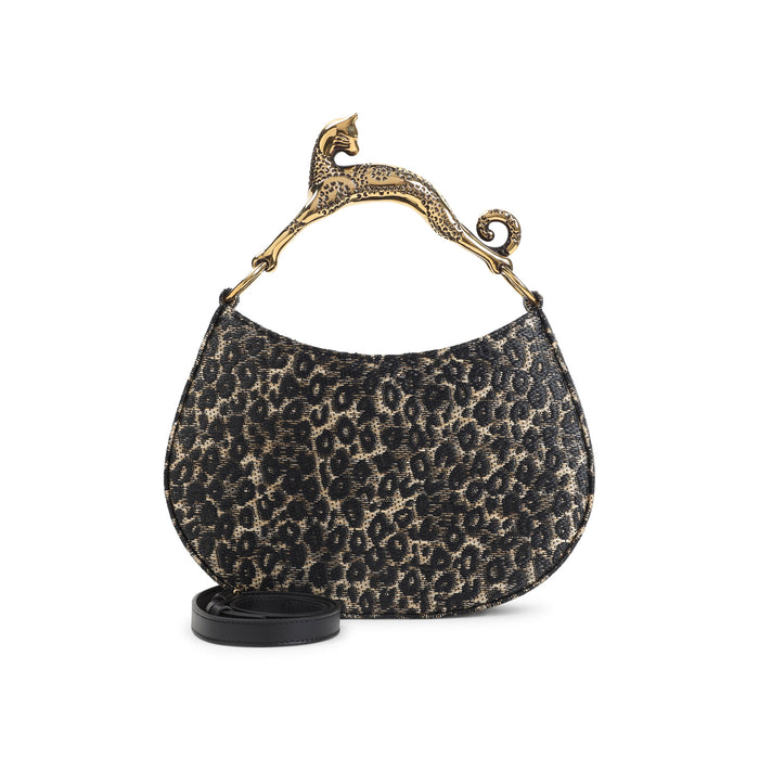 Cat Handle Handbag Black Bag