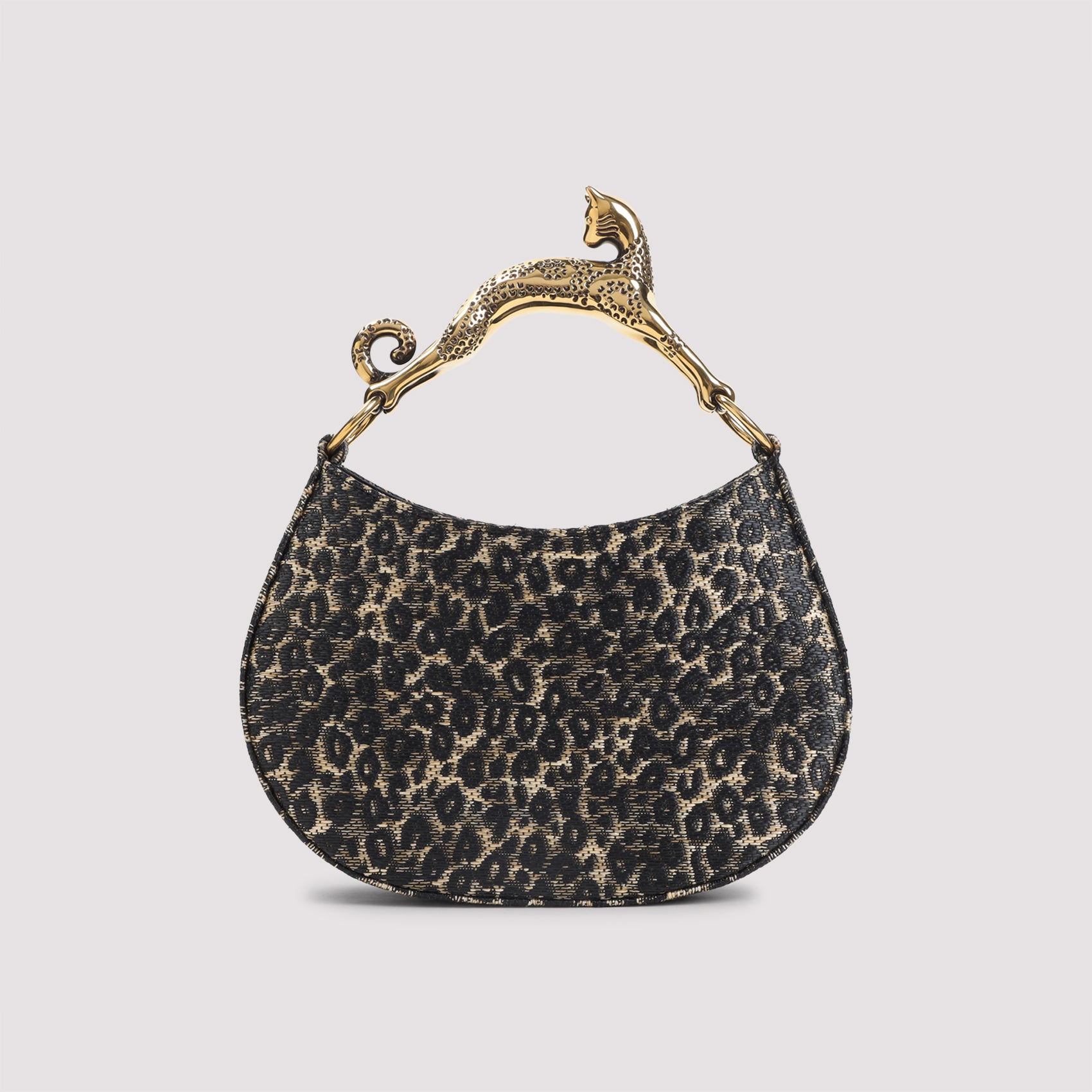 Cat Handle Handbag Black Bag