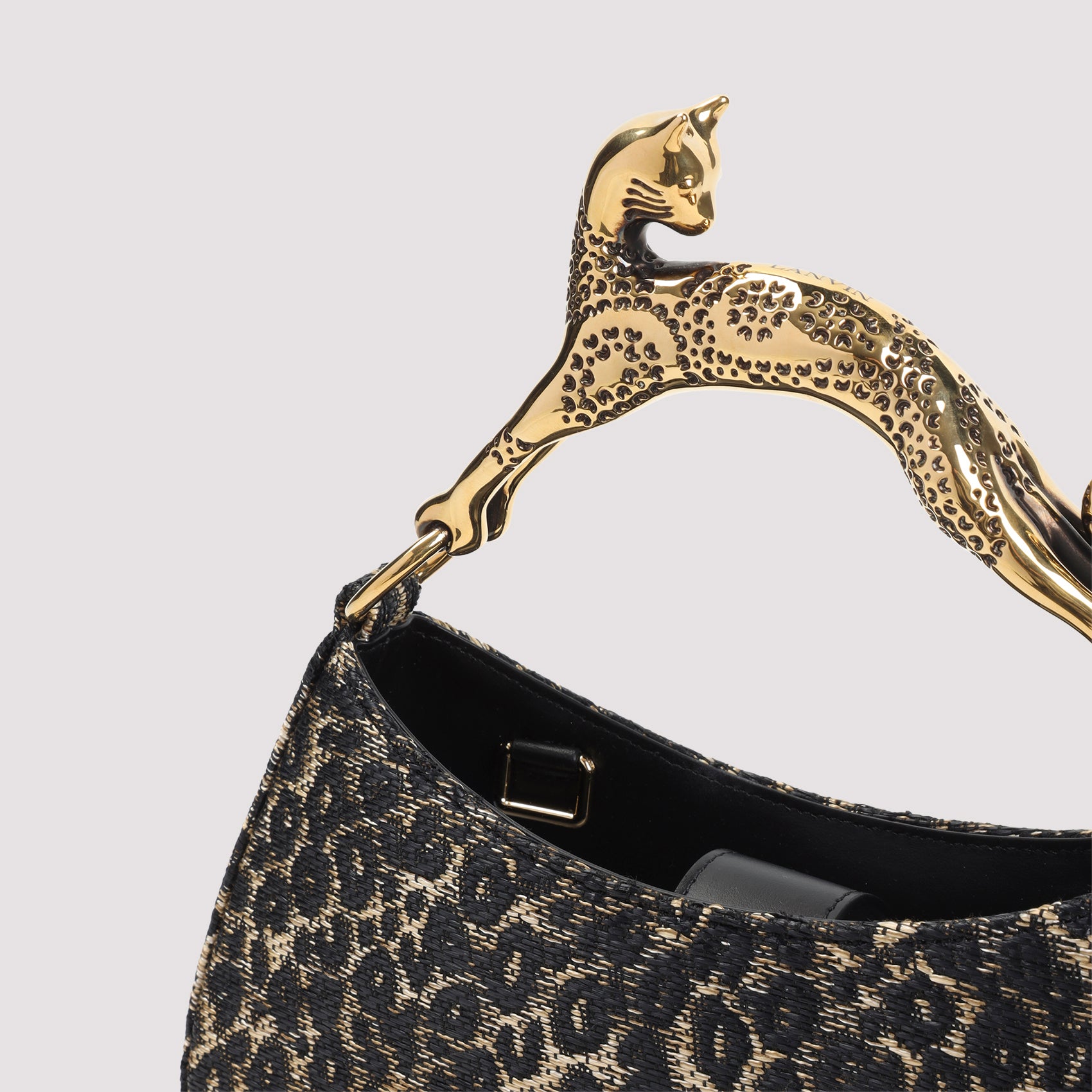 Cat Handle Handbag Black Bag