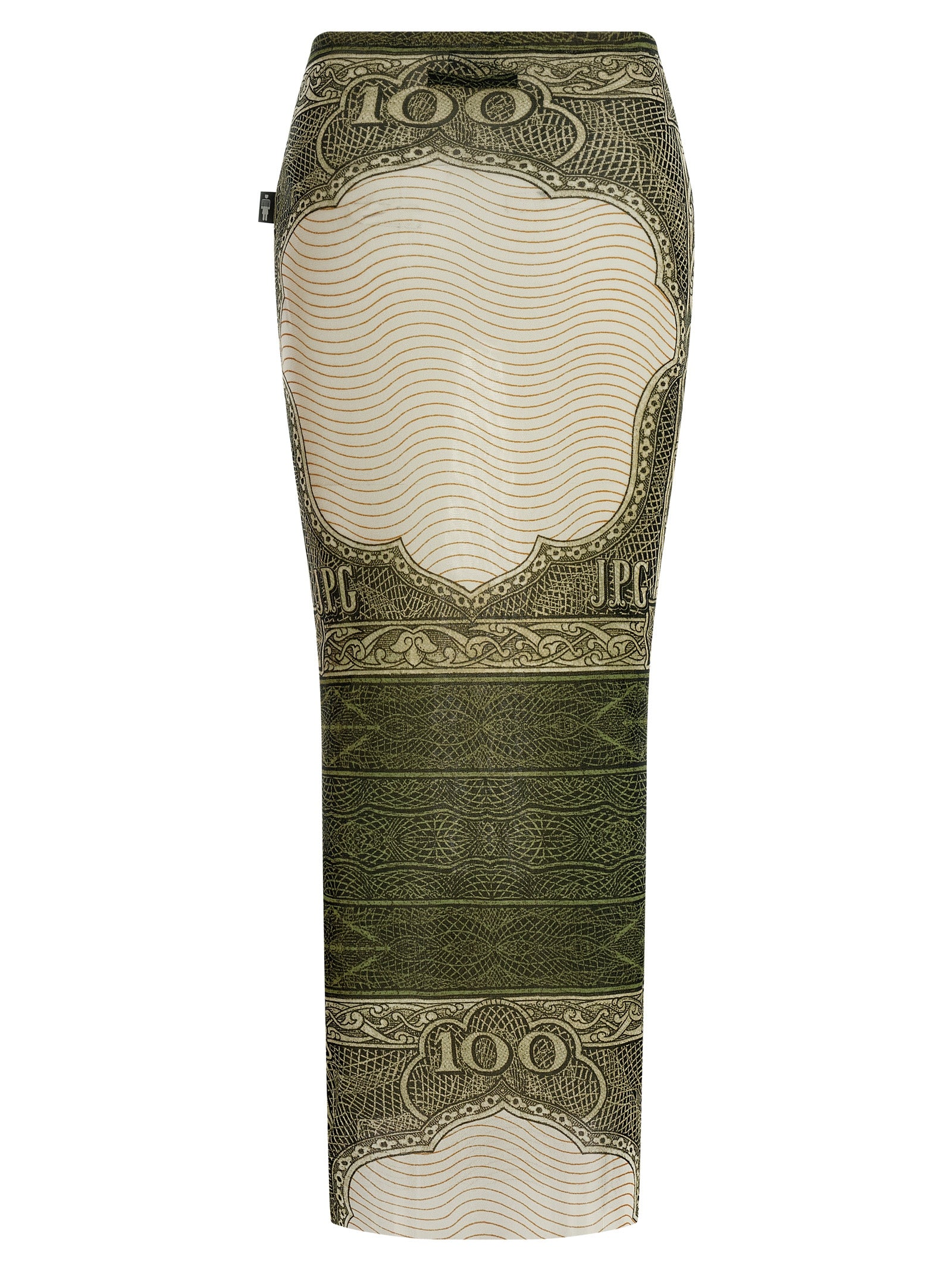 Re-edition - The Green Cartouche skirt Multicolor Polyamide
