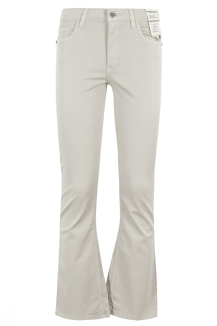 Monica Z Grey Cotone Elastan Pantaloni