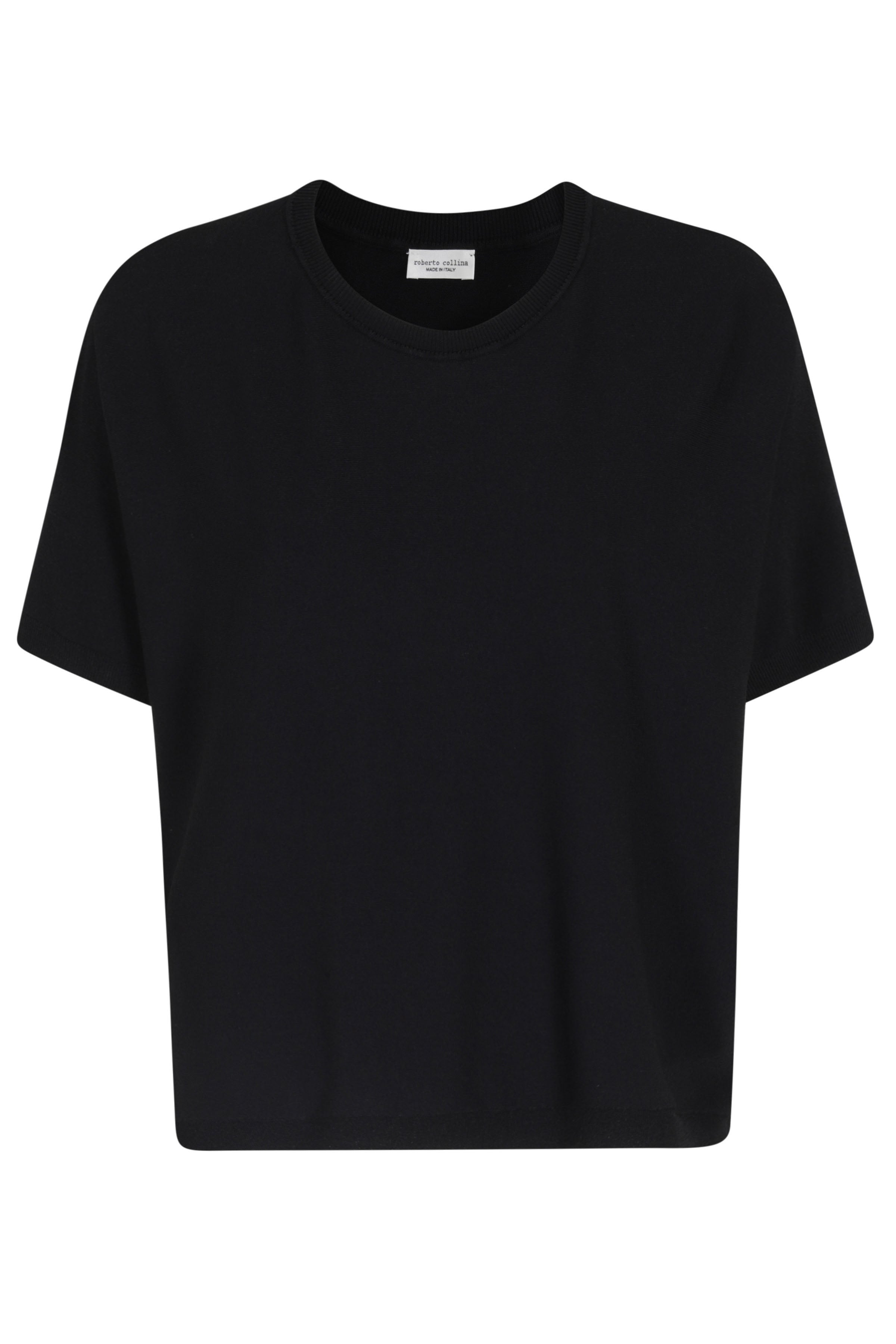 Tshirt Over Black Viscosa Poliestere T-shirt
