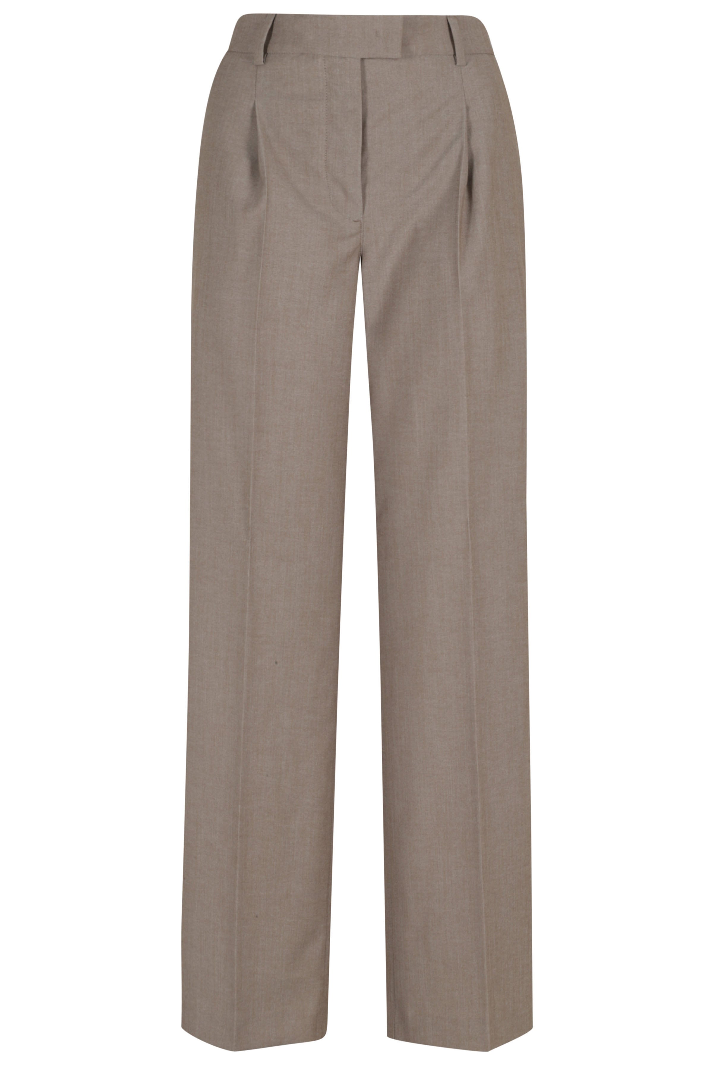 Pantalone Brown Poliestere Viscosa Elastane Pantaloni