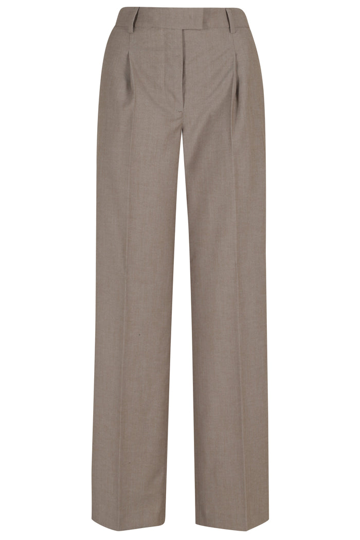 Pantalone Brown Poliestere Viscosa Elastane Pantaloni