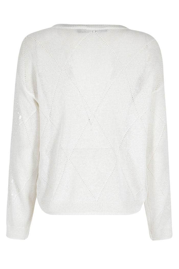 Girocollo Paillettes Nude & Neutrals Cotone Viscosa Carta Maglia