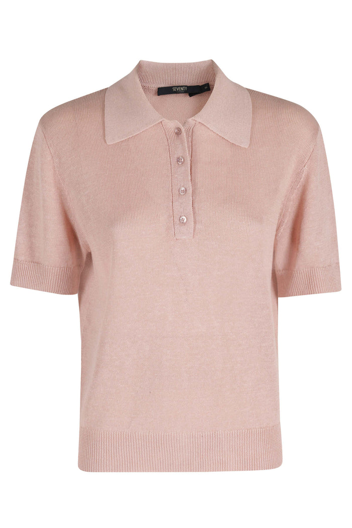 Polo Pink & Purple Lino Cotone