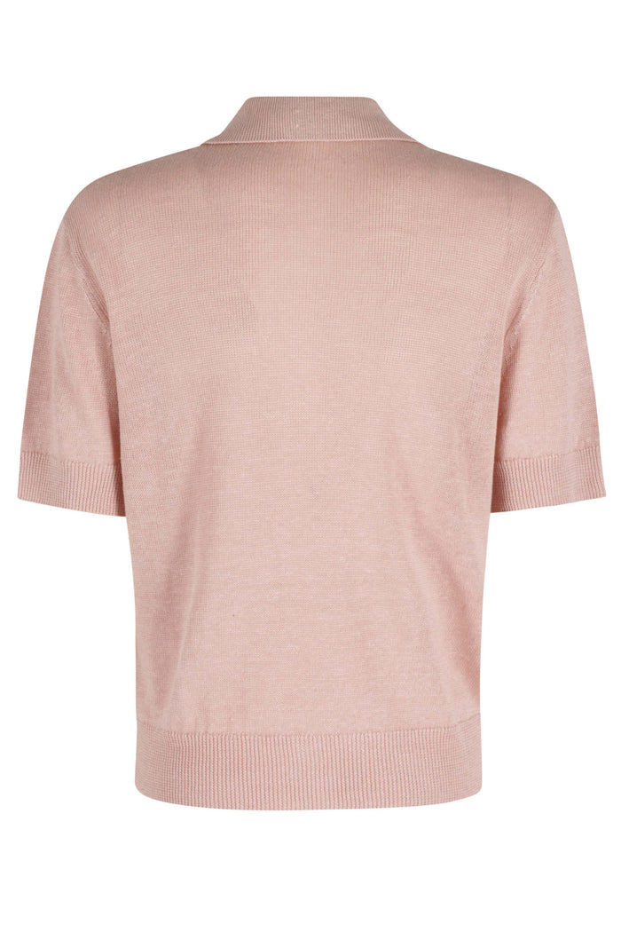 Polo Pink & Purple Lino Cotone