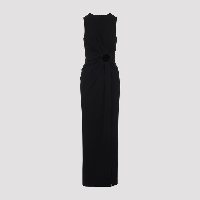 Saletta Long Dress Black Viscose Elastane