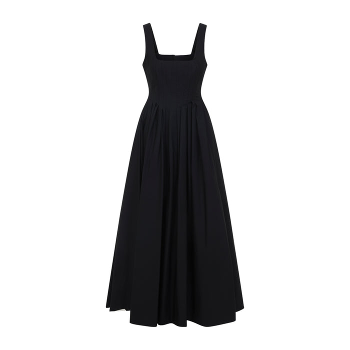 Giro Midi Dress Black Cotton