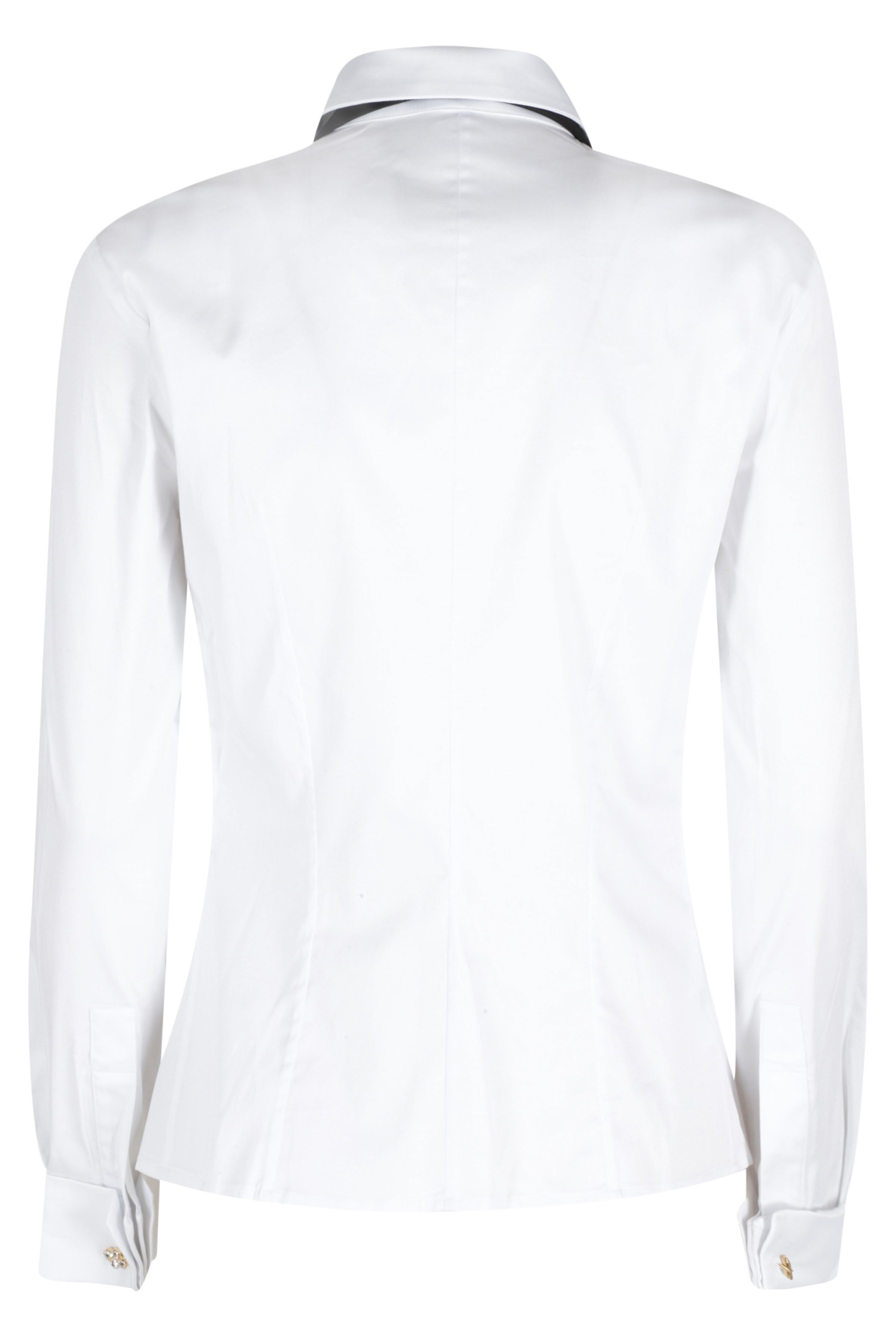 Camicia Cravatta Jacqueline White Cotone