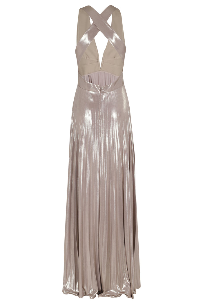 Evening Dress Metallic Polyester Abito