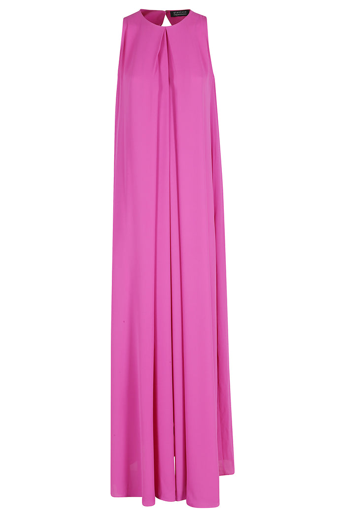 Anka Long Dress Pink & Purple Seta Abito