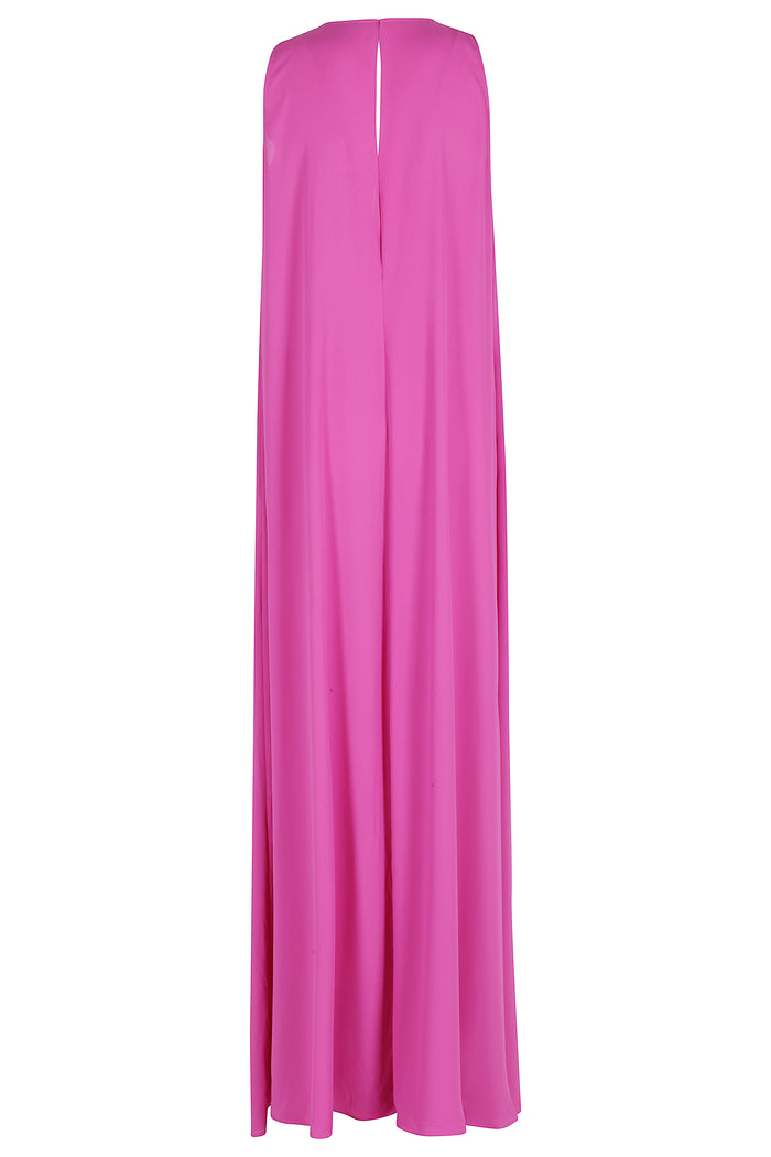 Anka Long Dress Pink & Purple Seta Abito