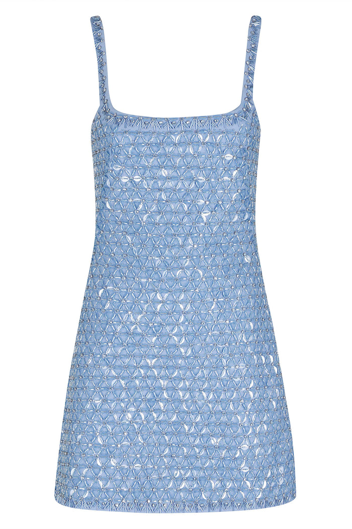 Ziva Mini Dress Blue Poliestere Elastane Abito