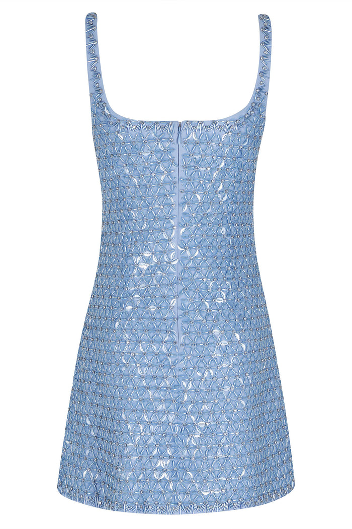 Ziva Mini Dress Blue Poliestere Elastane Abito