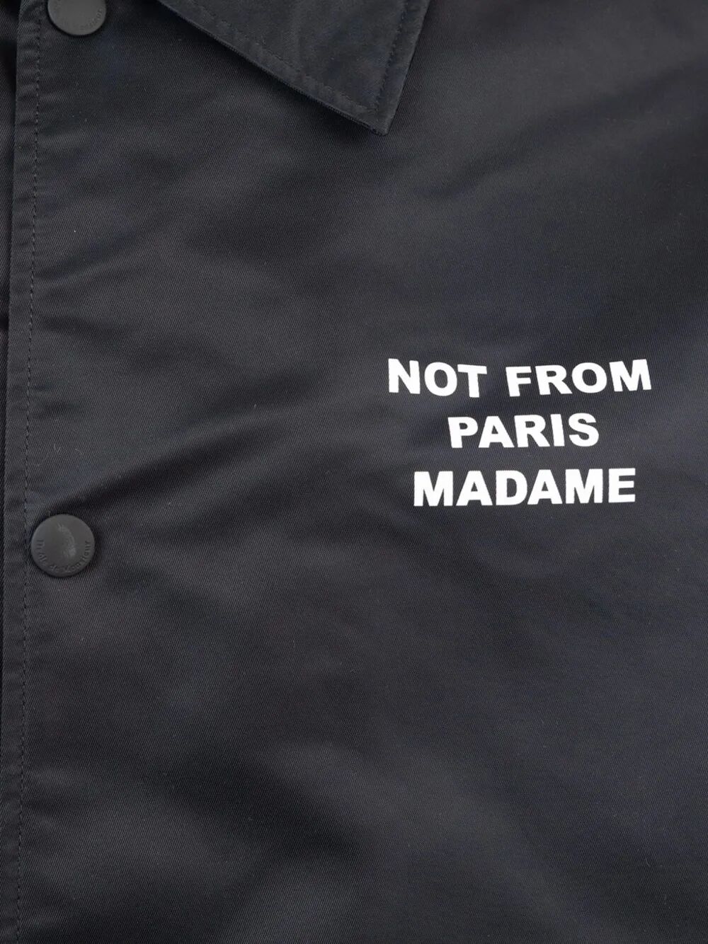 Slogan Jacket Black Nylon