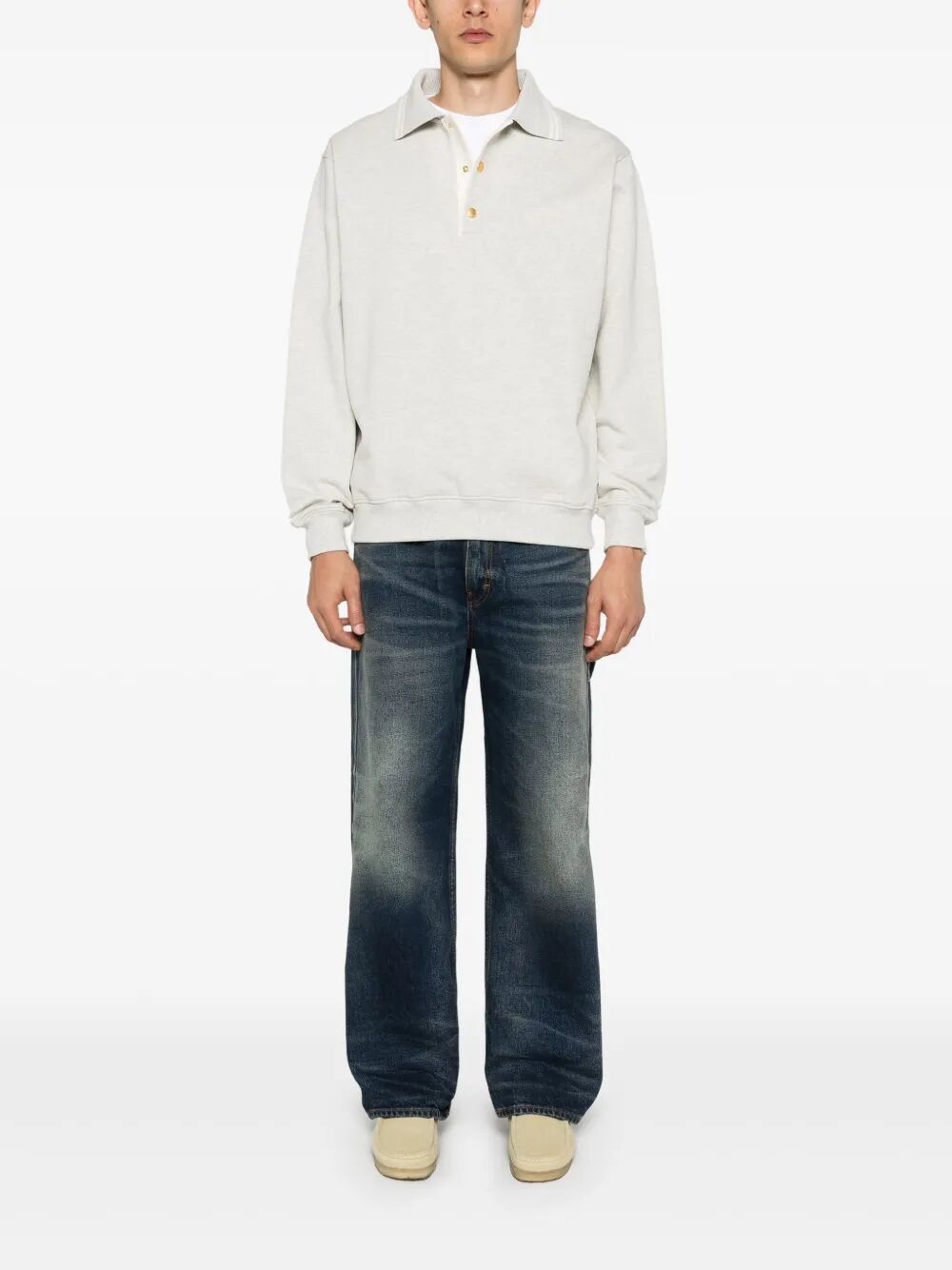 Drole Polo Grey Cotton