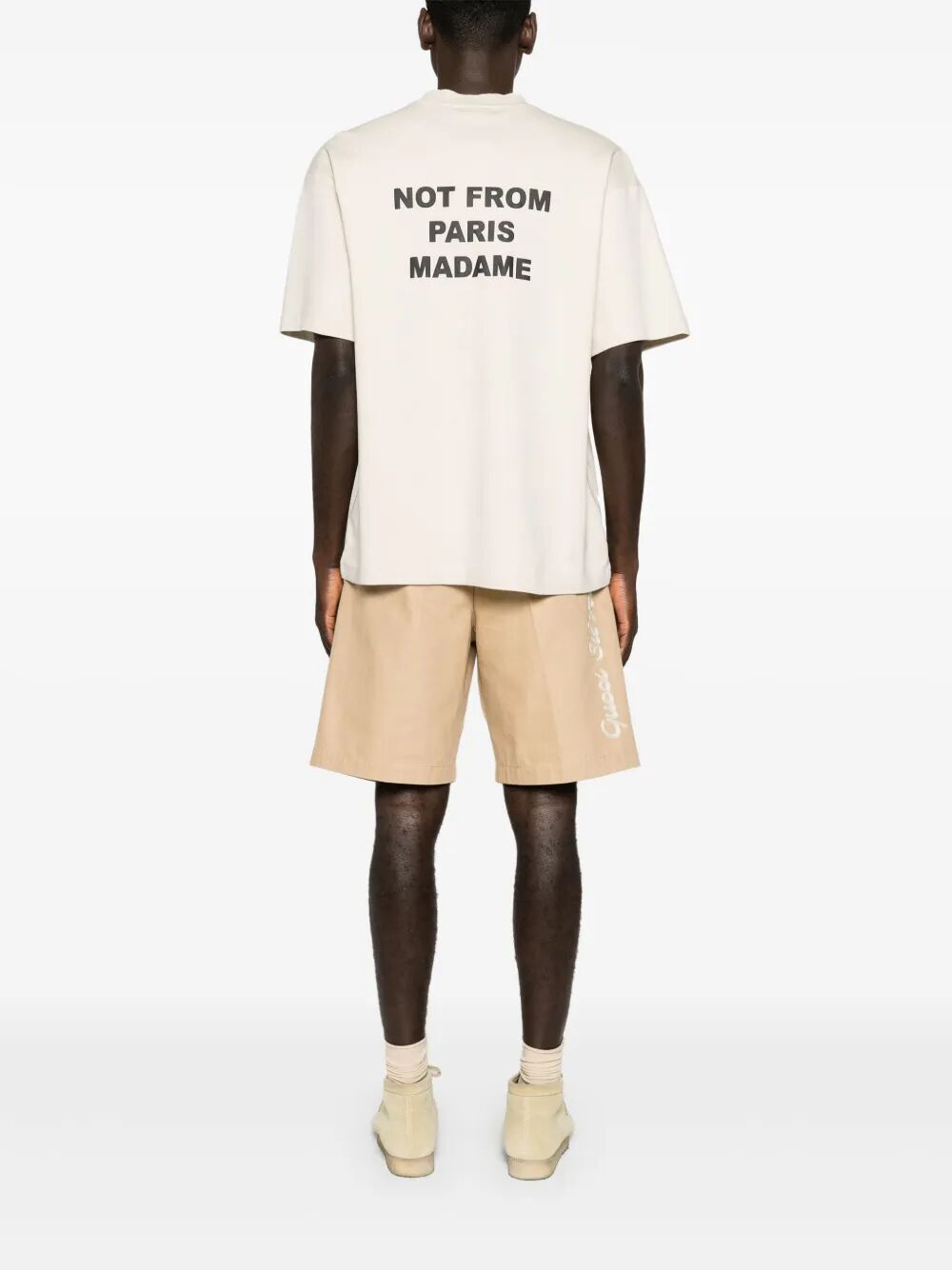 Bold Slogan T-Shirt Brown Cotton Tshirt