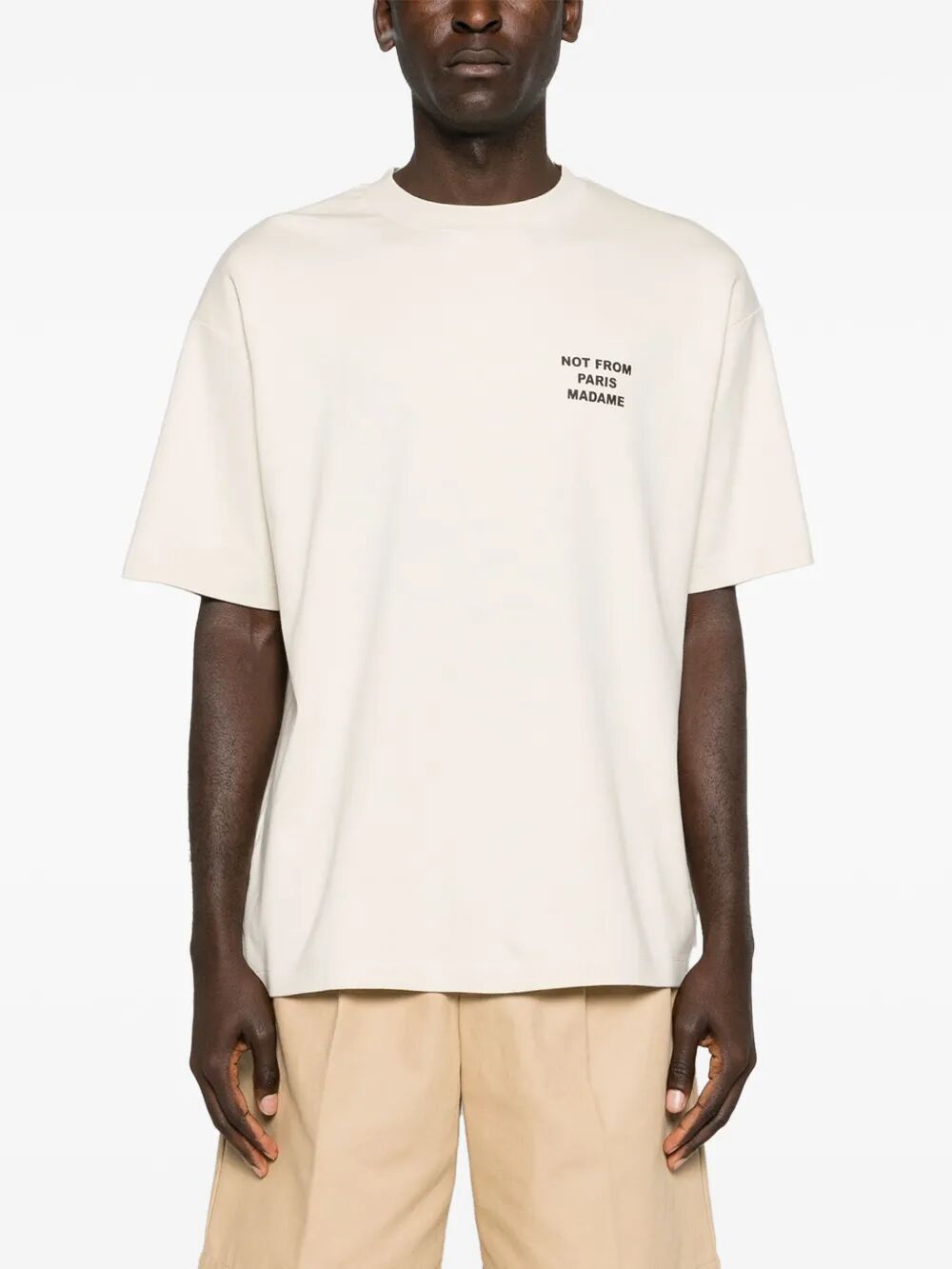 Bold Slogan T-Shirt Brown Cotton Tshirt