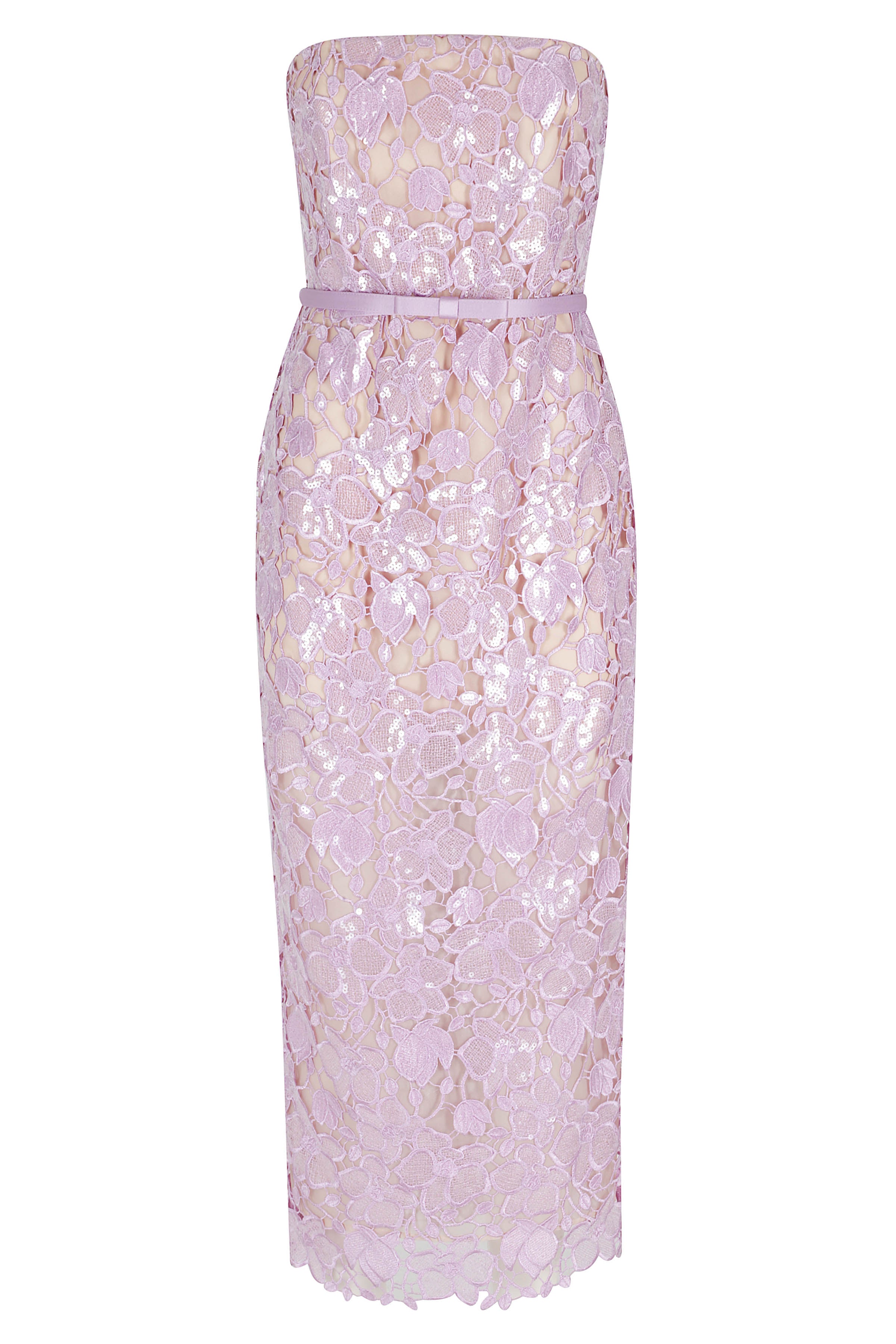 Rowena Lace Dress Pink & Purple Polyestere; Belt: Polyester Abito