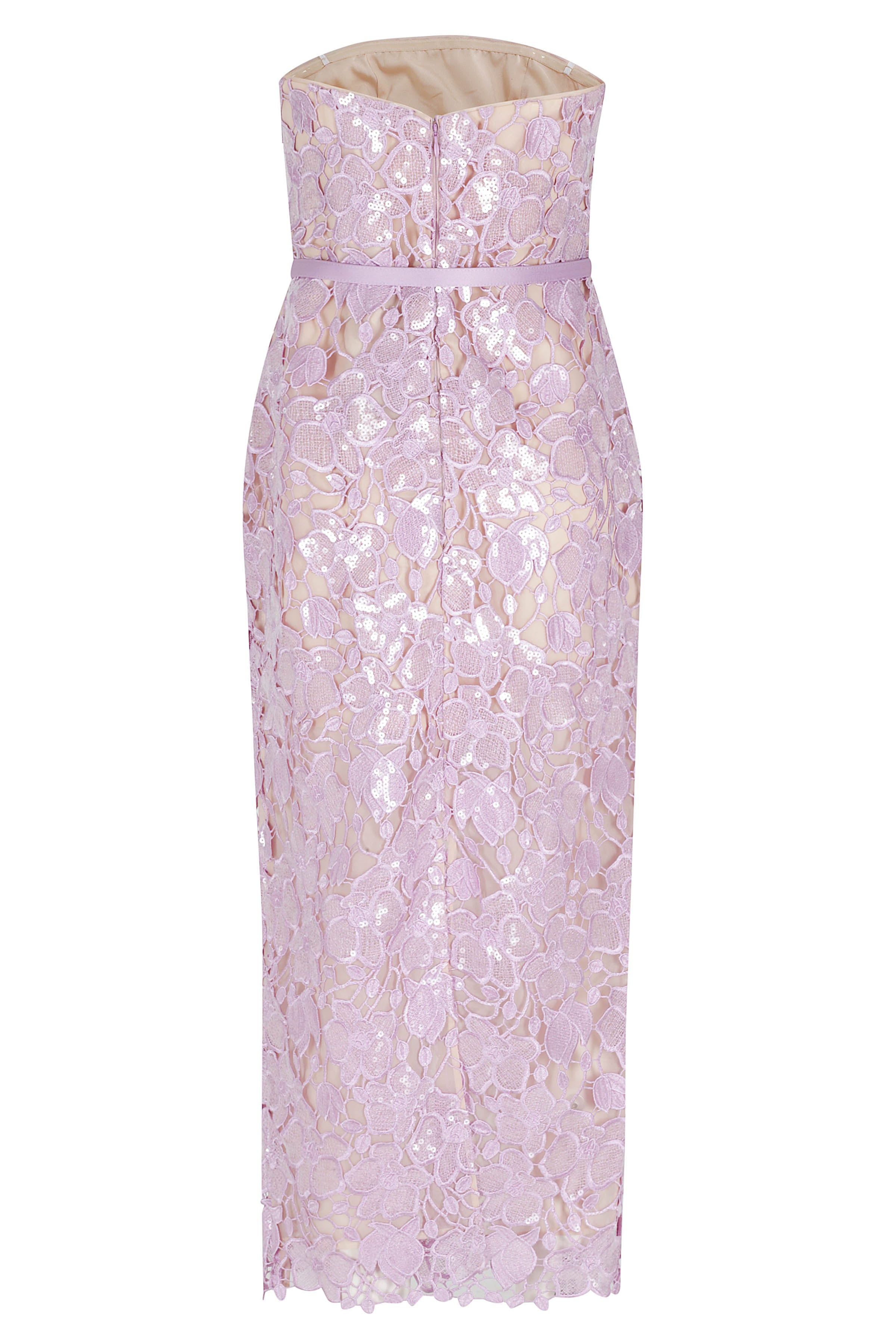 Rowena Lace Dress Pink & Purple Polyestere; Belt: Polyester Abito