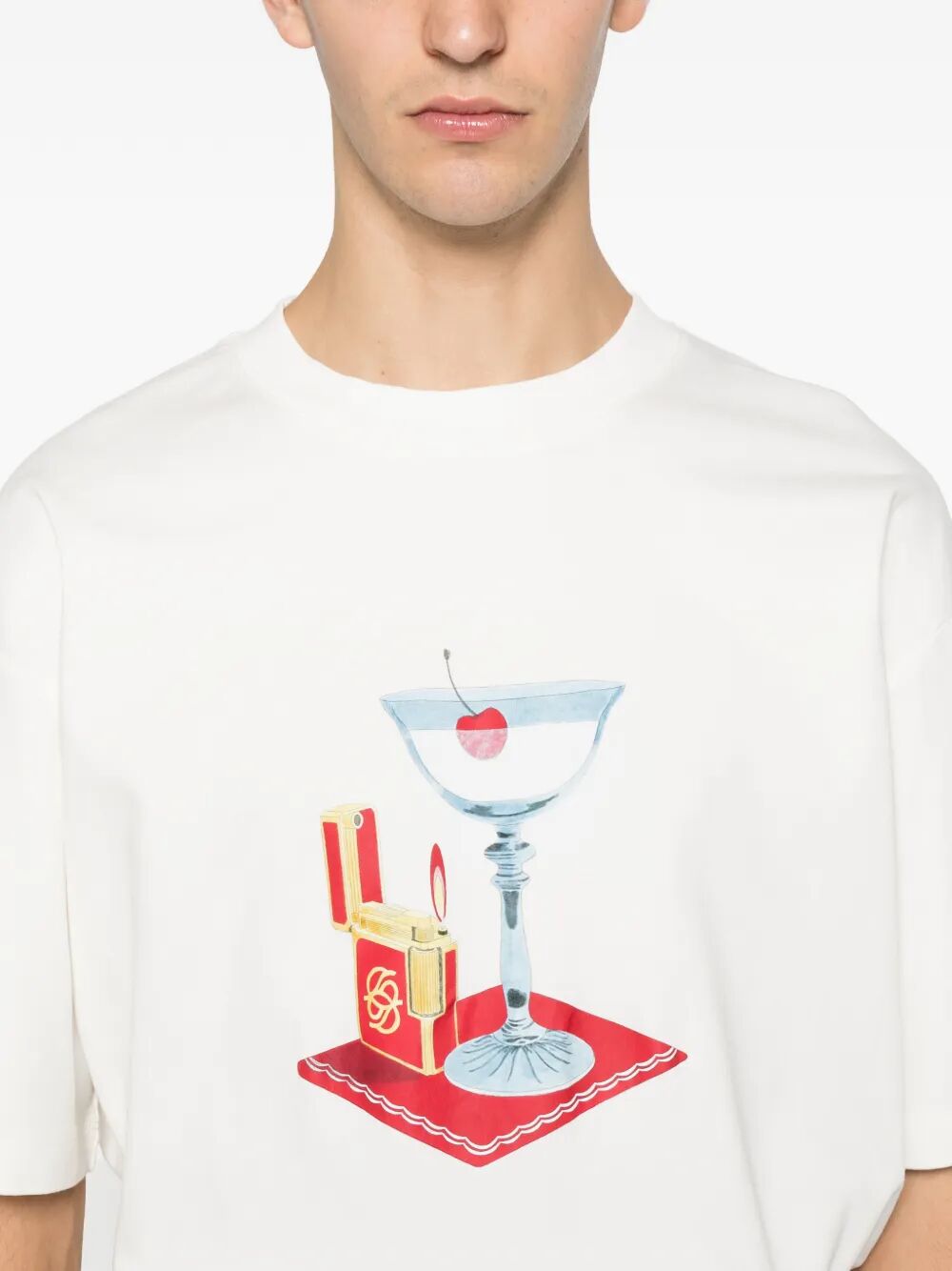 T-Shirt Cocktail White Cotton Tshirt