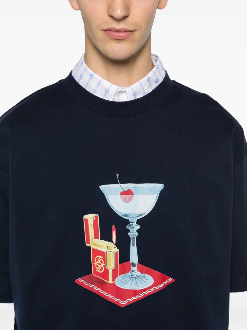 T-Shirt Cocktail Blue Cotton Tshirt