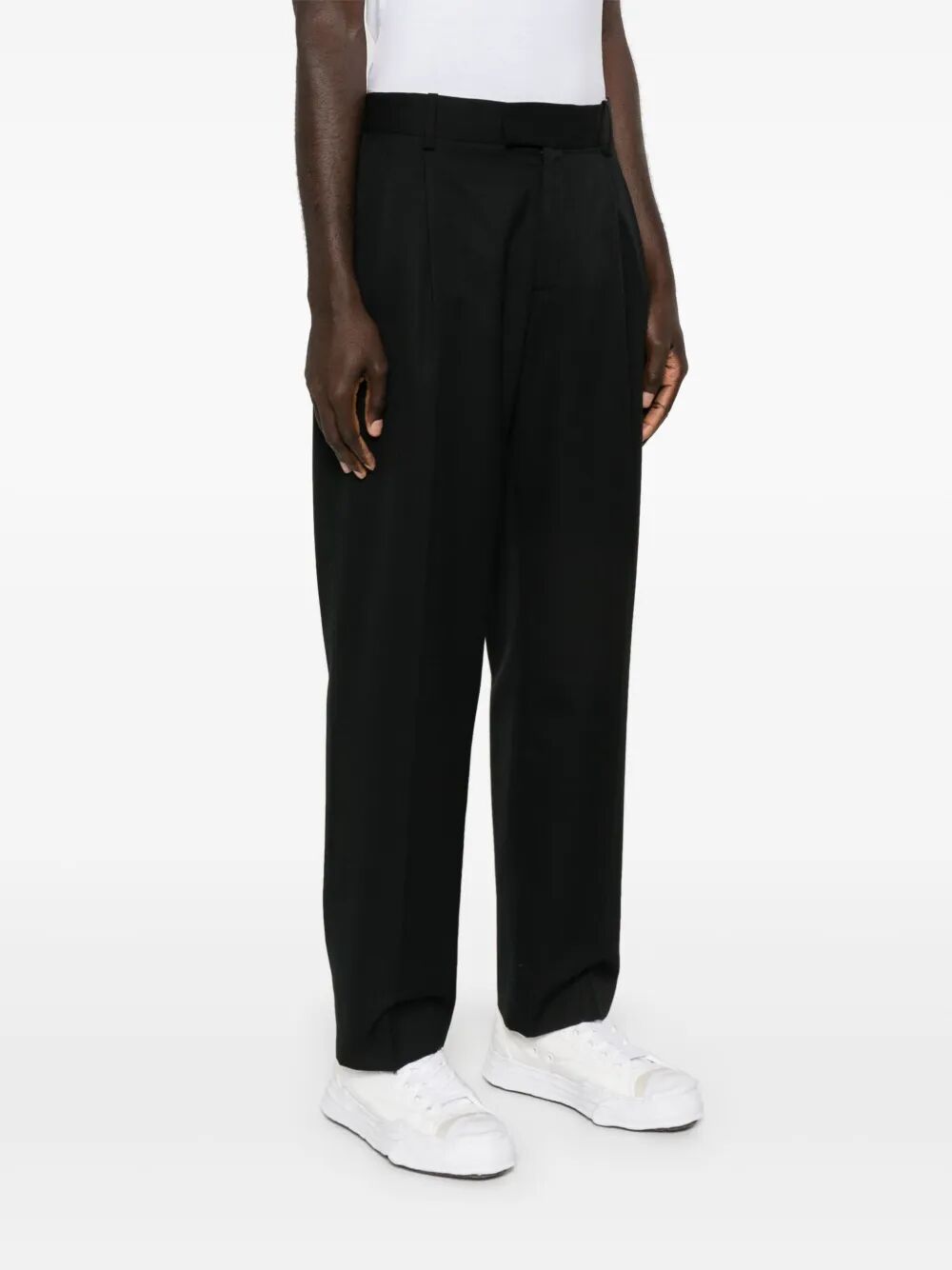 Golfer Pants Black Virgin Wool Polyester