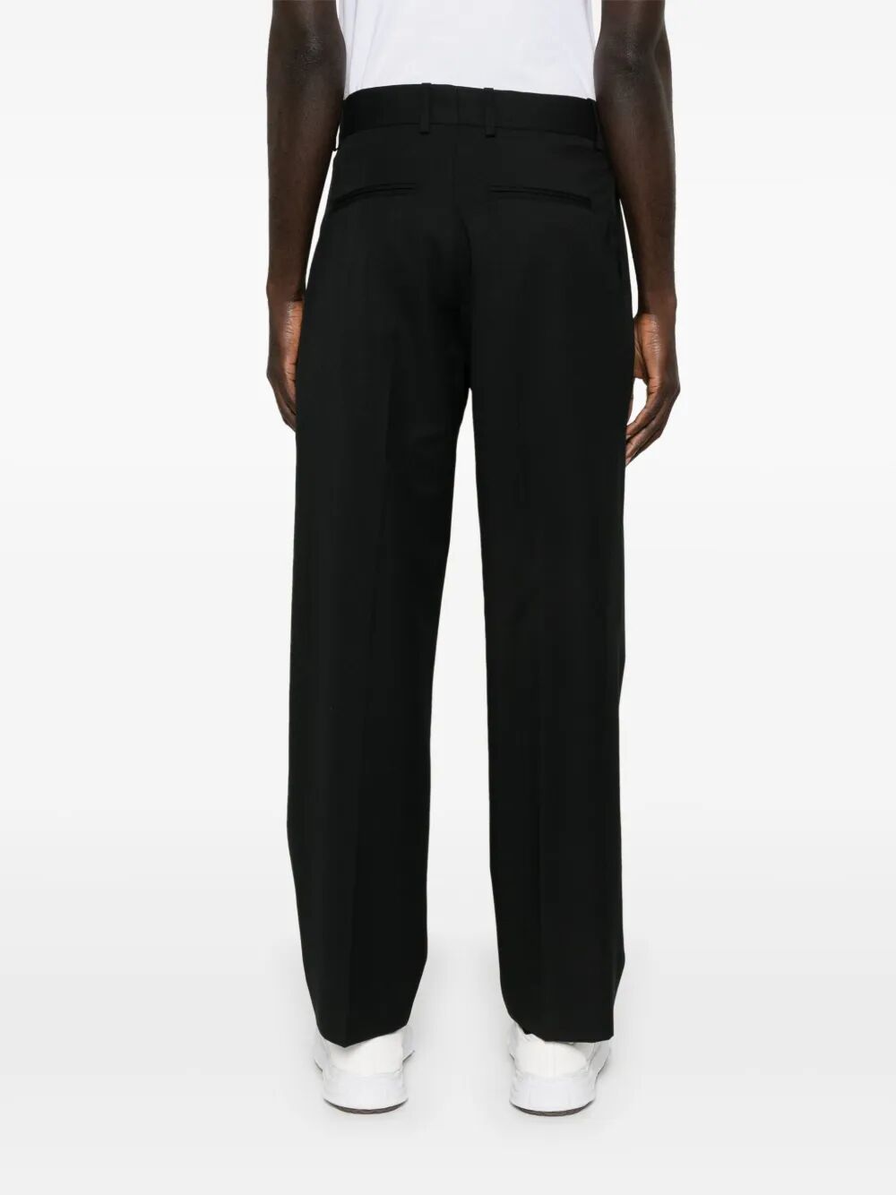 Golfer Pants Black Virgin Wool Polyester