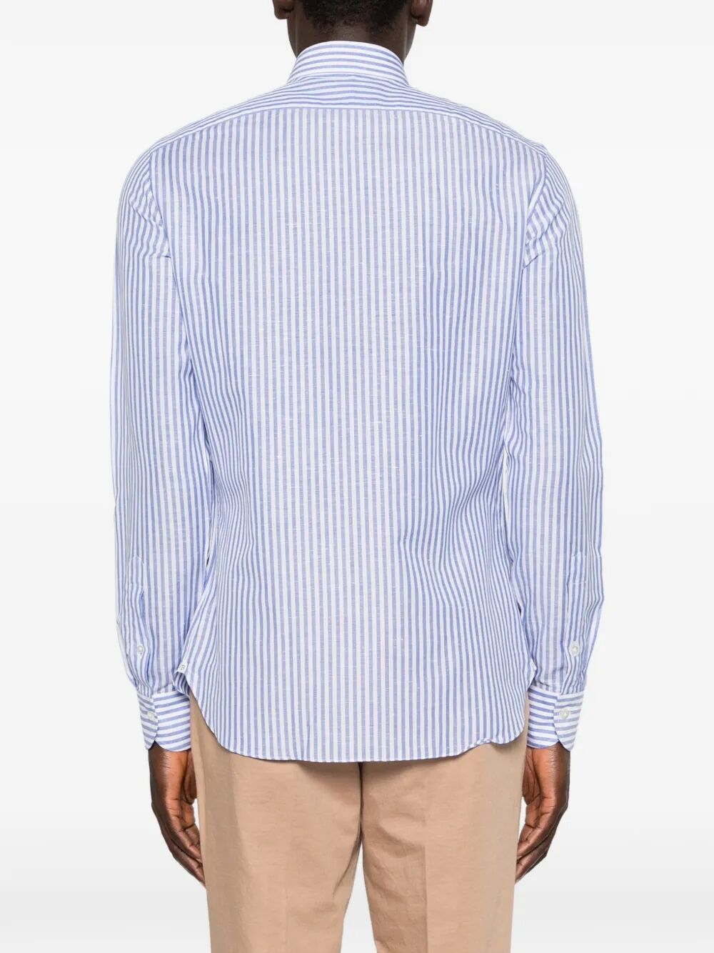 Shirt Blue Cotone Lino