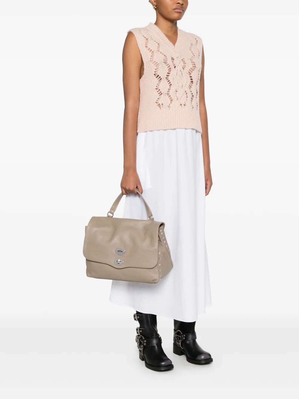 Postina Daily Grey Creta Calf Leather | Bag