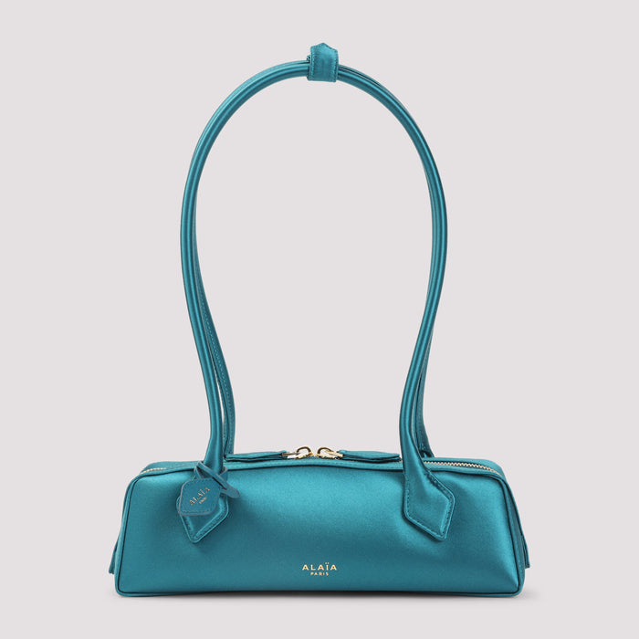 Teckel Small Shoulder Bag Green Satin
