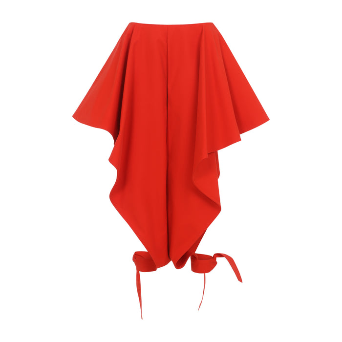 Panelled Pants Red Cotton