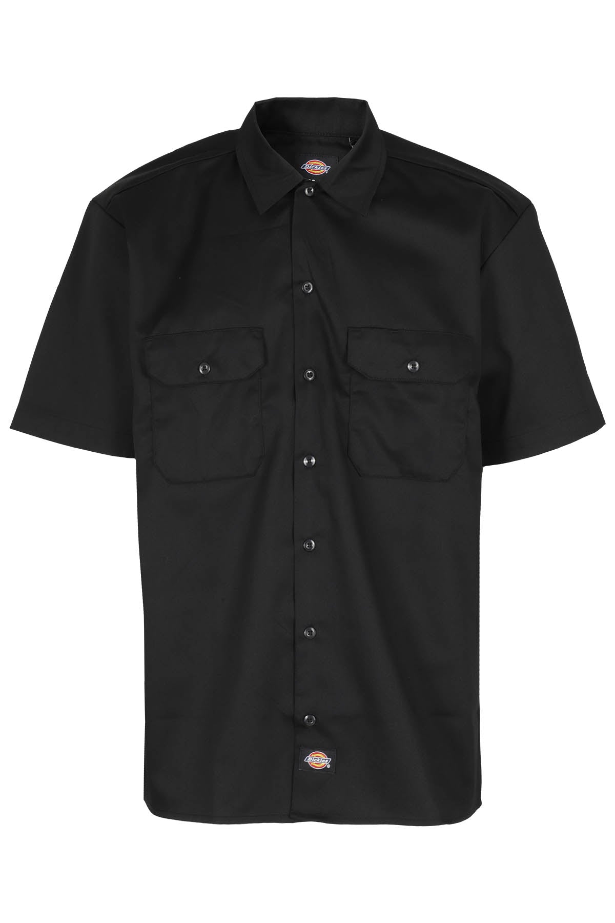 Work Shirt Ss Rec Black Poliestere Cotone Camicia