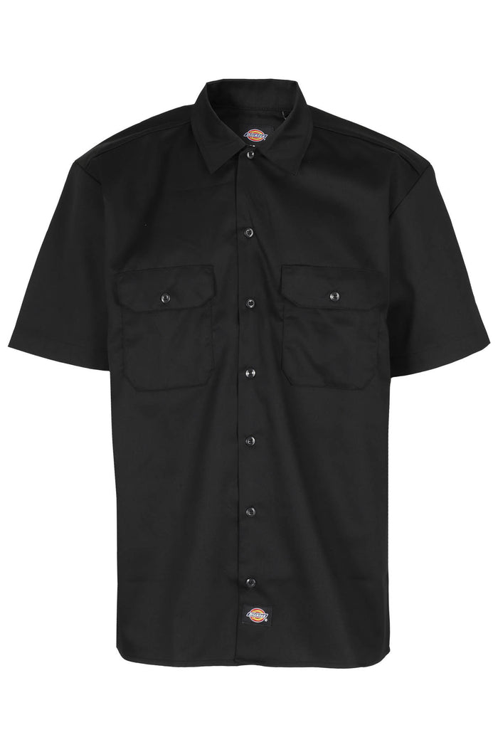 Work Shirt Ss Rec Black Poliestere Cotone Camicia