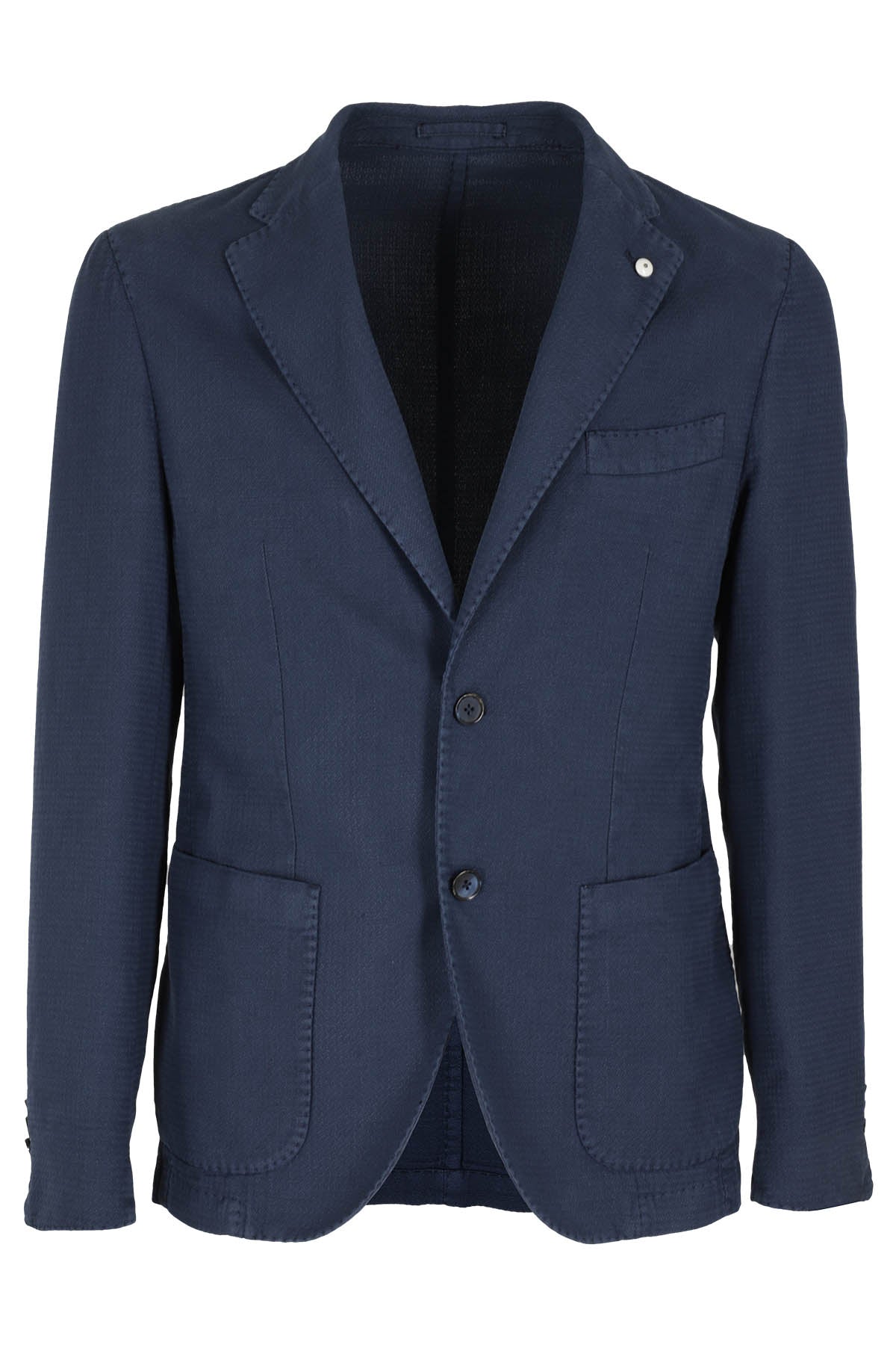 Cot Ramie Lyoc Operata Blue Cotone Lyocell Giacca
