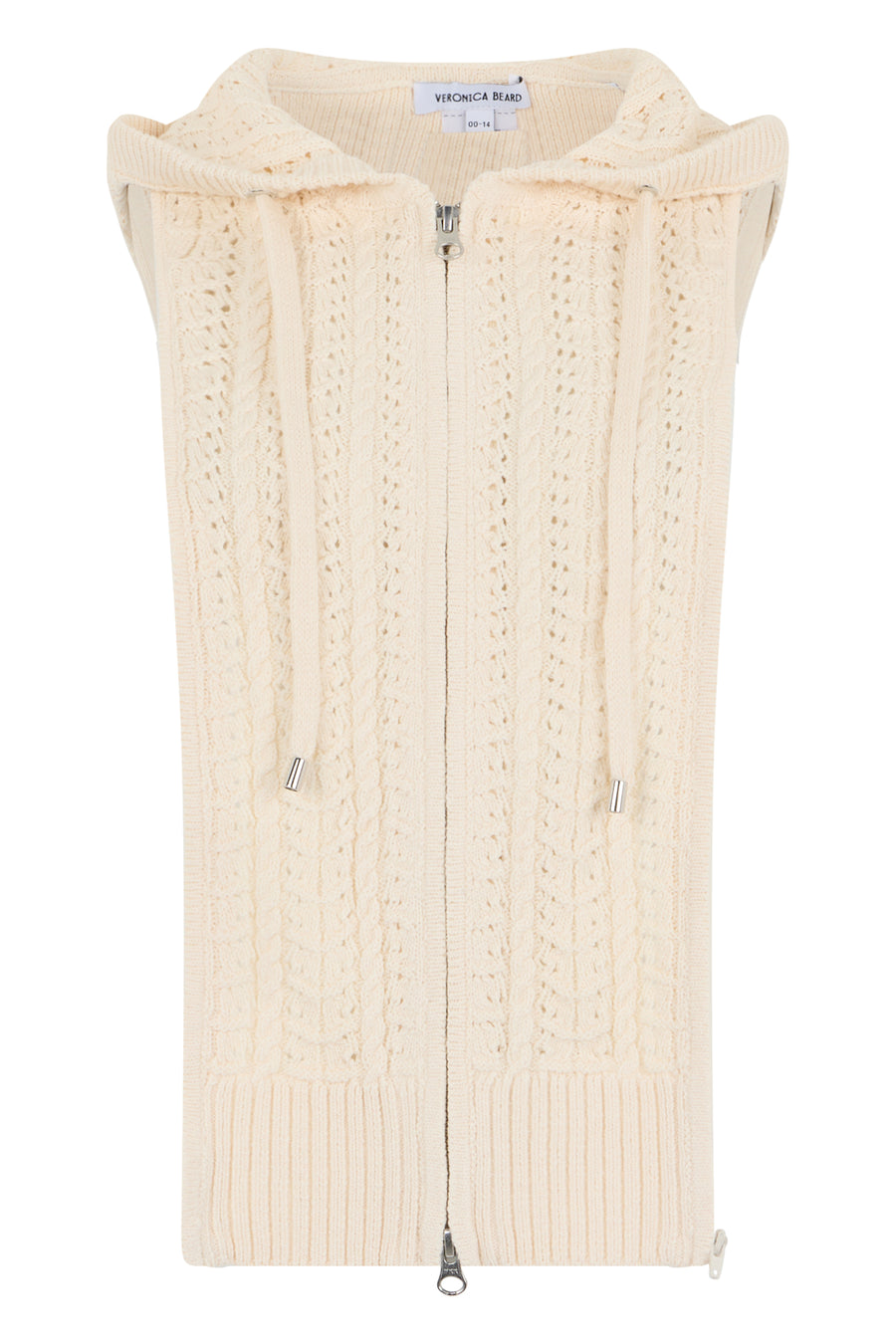 Sleeveless Cardigan Ecru Cotton Cardigans
