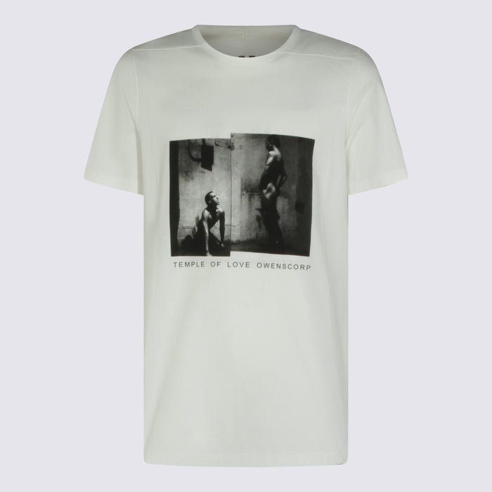 Rick Owens Drkshdw T-Shirts And Polos Milk-black _co