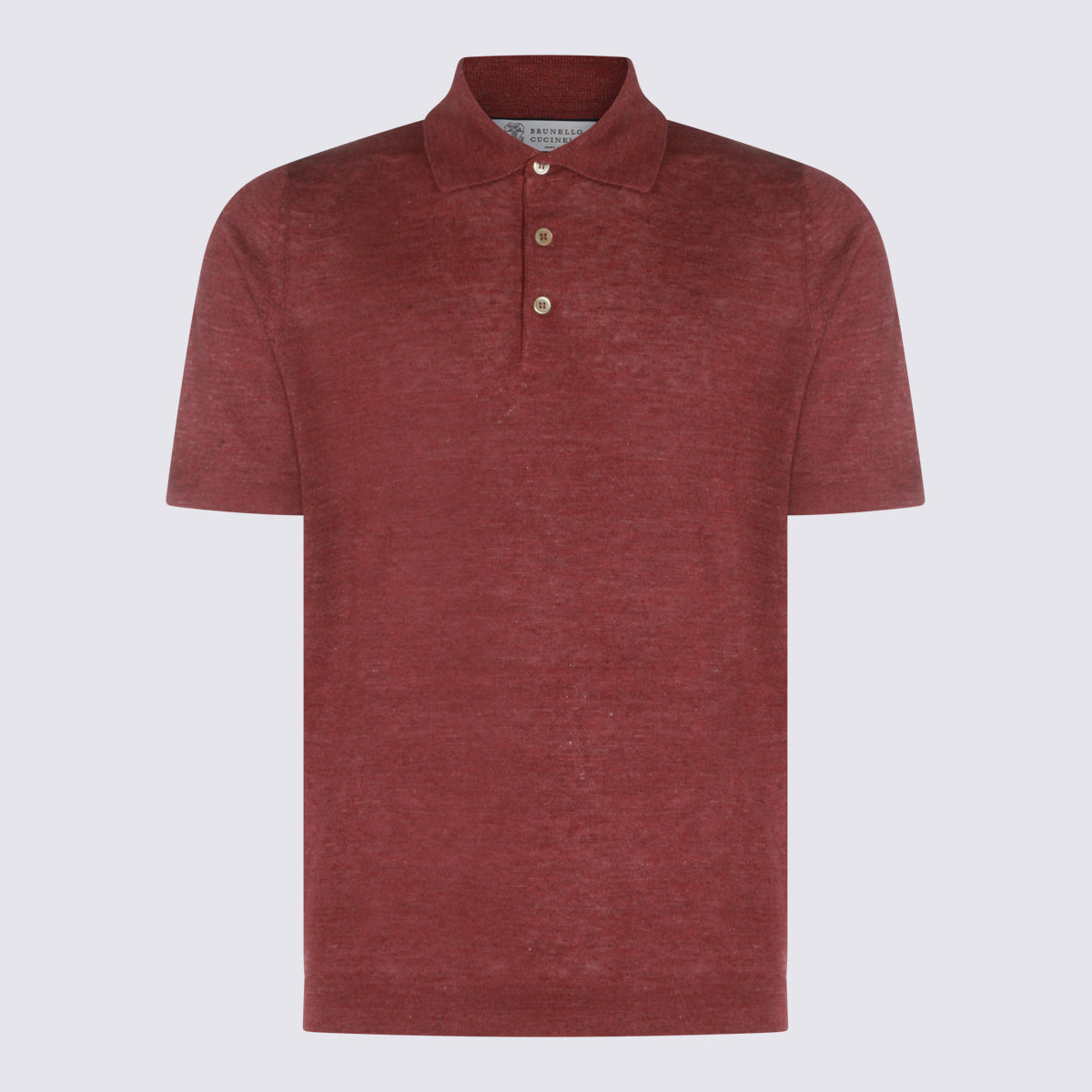 Brunello Cucinelli T-shirts and Polos Burgundy _li Co