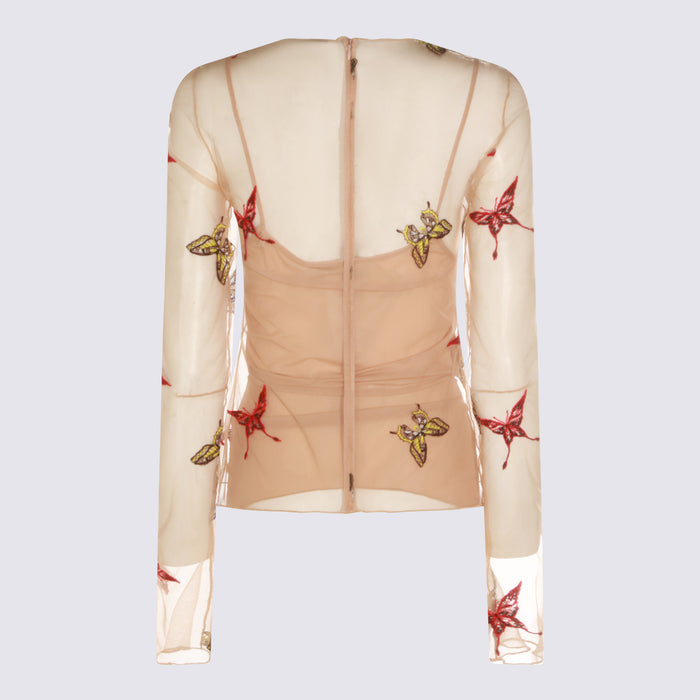 Blumarine Top Camel/multi _pa Pl