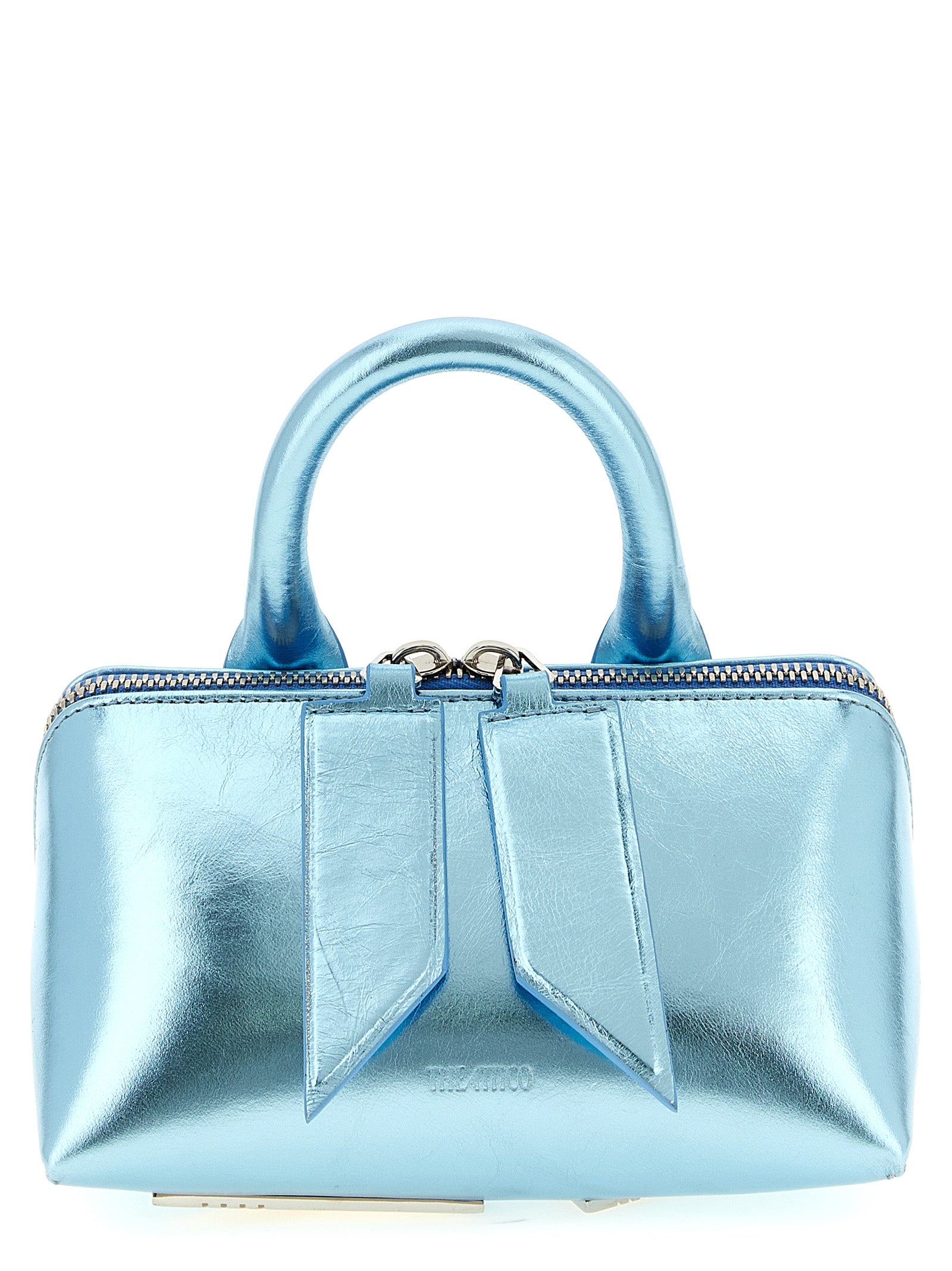 Friday mini handbag Light Blue Calfskin Leather (bos Taurus) Hand Bags